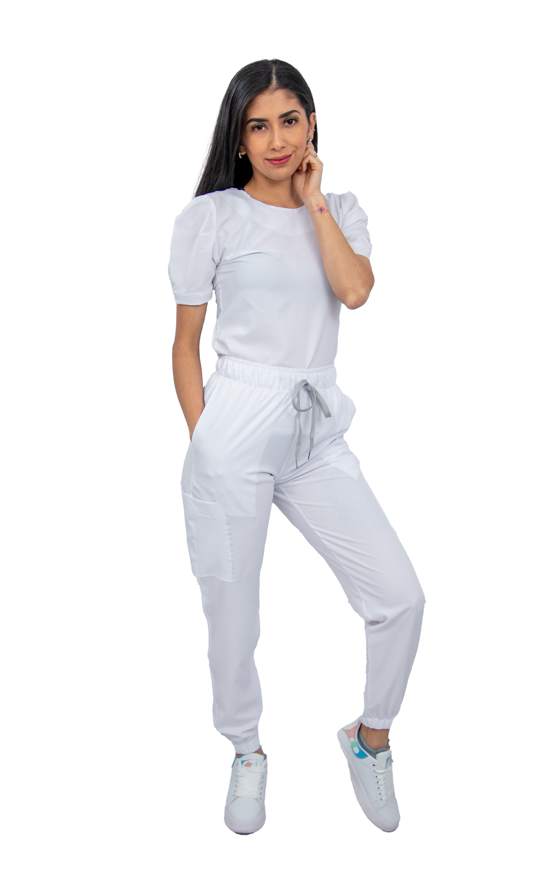 Foto 1 | Pijama Quirúrgica Antifluido Scrub Blanca para Mujer