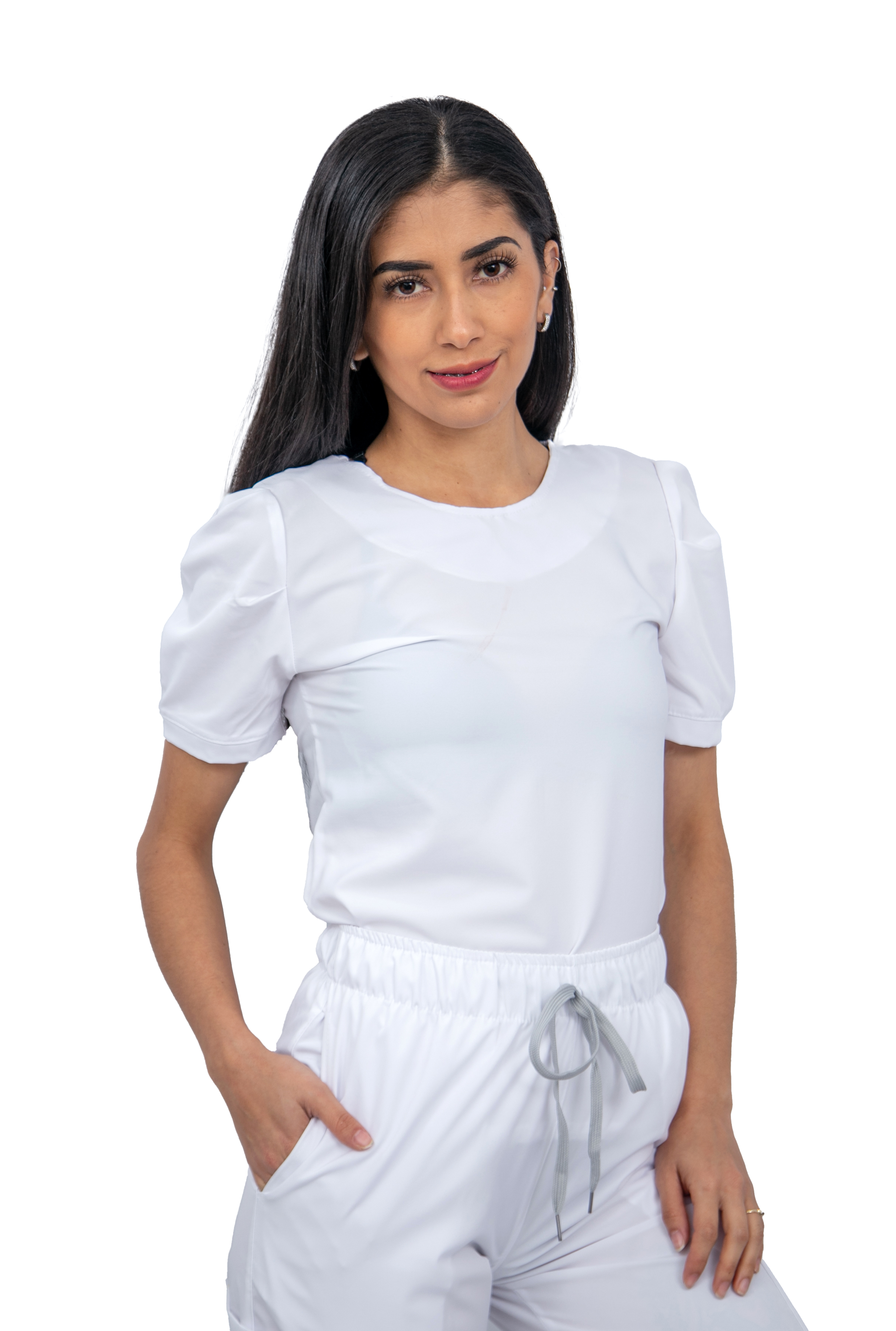Foto 3 pulgar | Pijama Quirúrgica Antifluido Scrub Blanca para Mujer