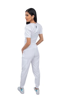 Foto 5 | Pijama Quirúrgica Antifluido Scrub Blanca para Mujer
