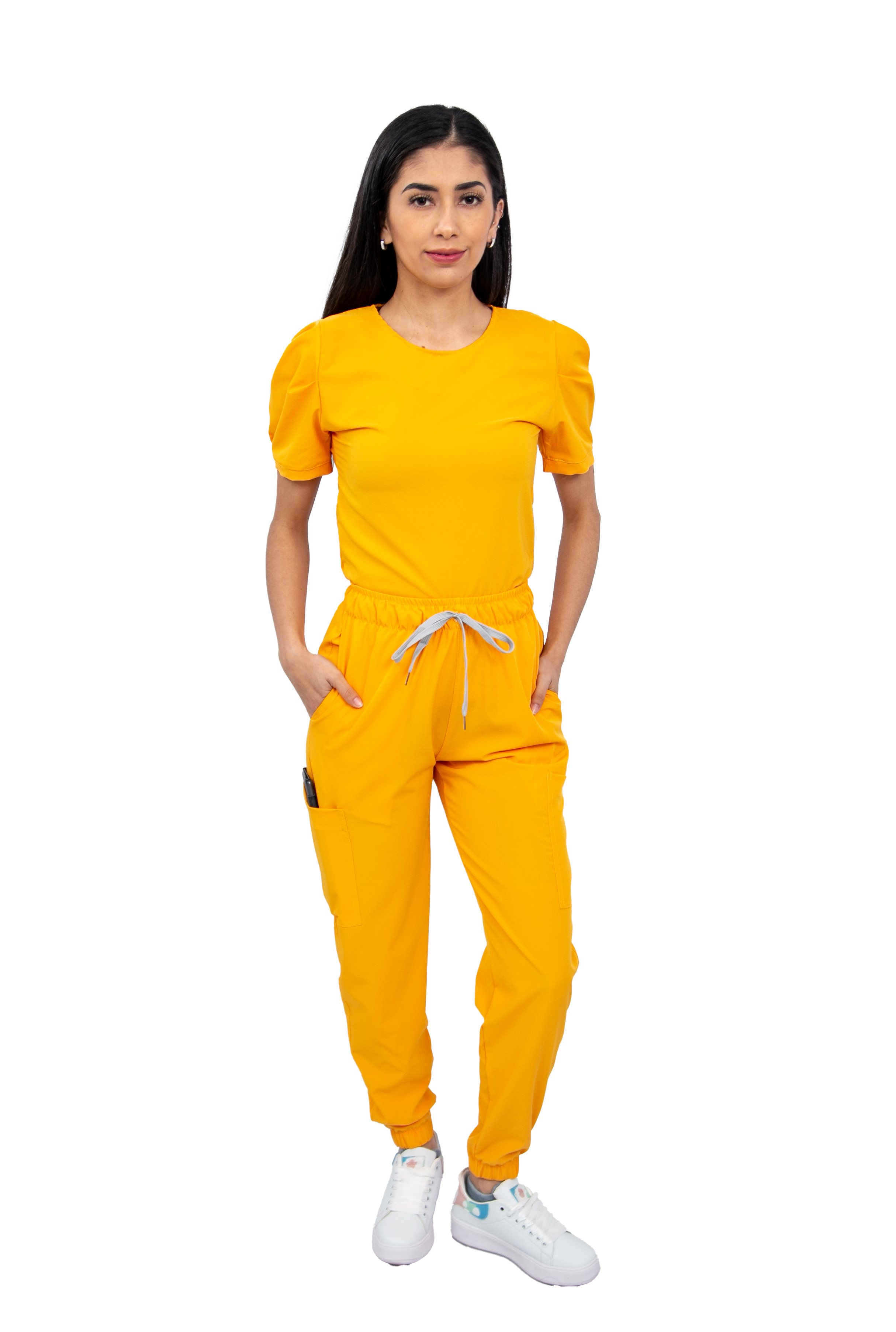 Foto 2 pulgar | Pijama Quirúrgica Mujer Jogger Stretch Antifluido Scrub Eliz Kolorum Mango