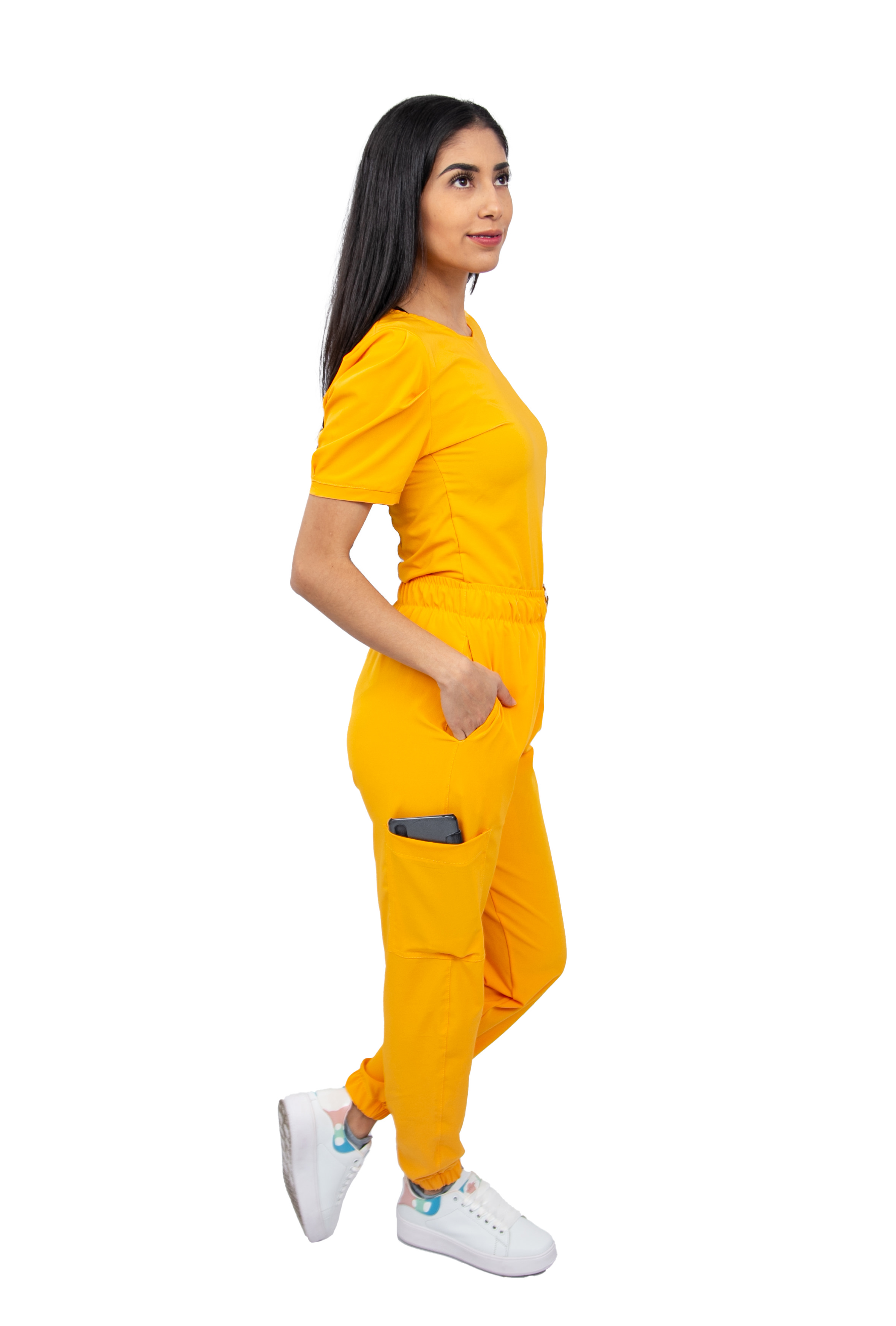 Foto 4 pulgar | Pijama Quirúrgica Mujer Jogger Stretch Antifluido Scrub Eliz Kolorum Mango