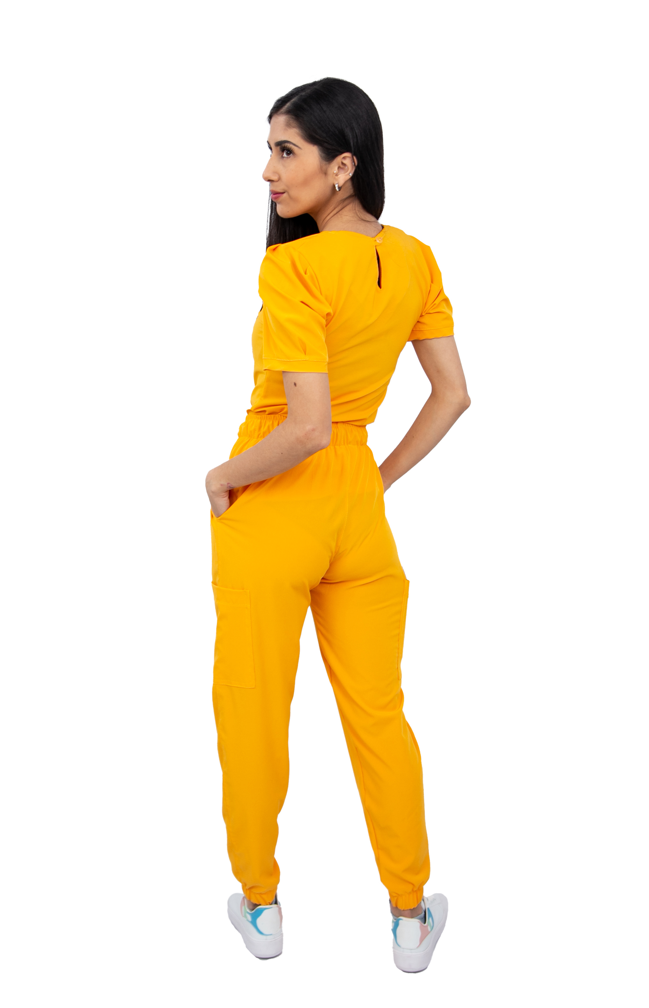 Foto 6 pulgar | Pijama Quirúrgica Mujer Jogger Stretch Antifluido Scrub Eliz Kolorum Mango