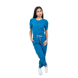 Foto 1 | Pijama Quirúrgica Mujer Jogger Stretch Antifluido Scrub Eliz Kolorum Azul Zafiro