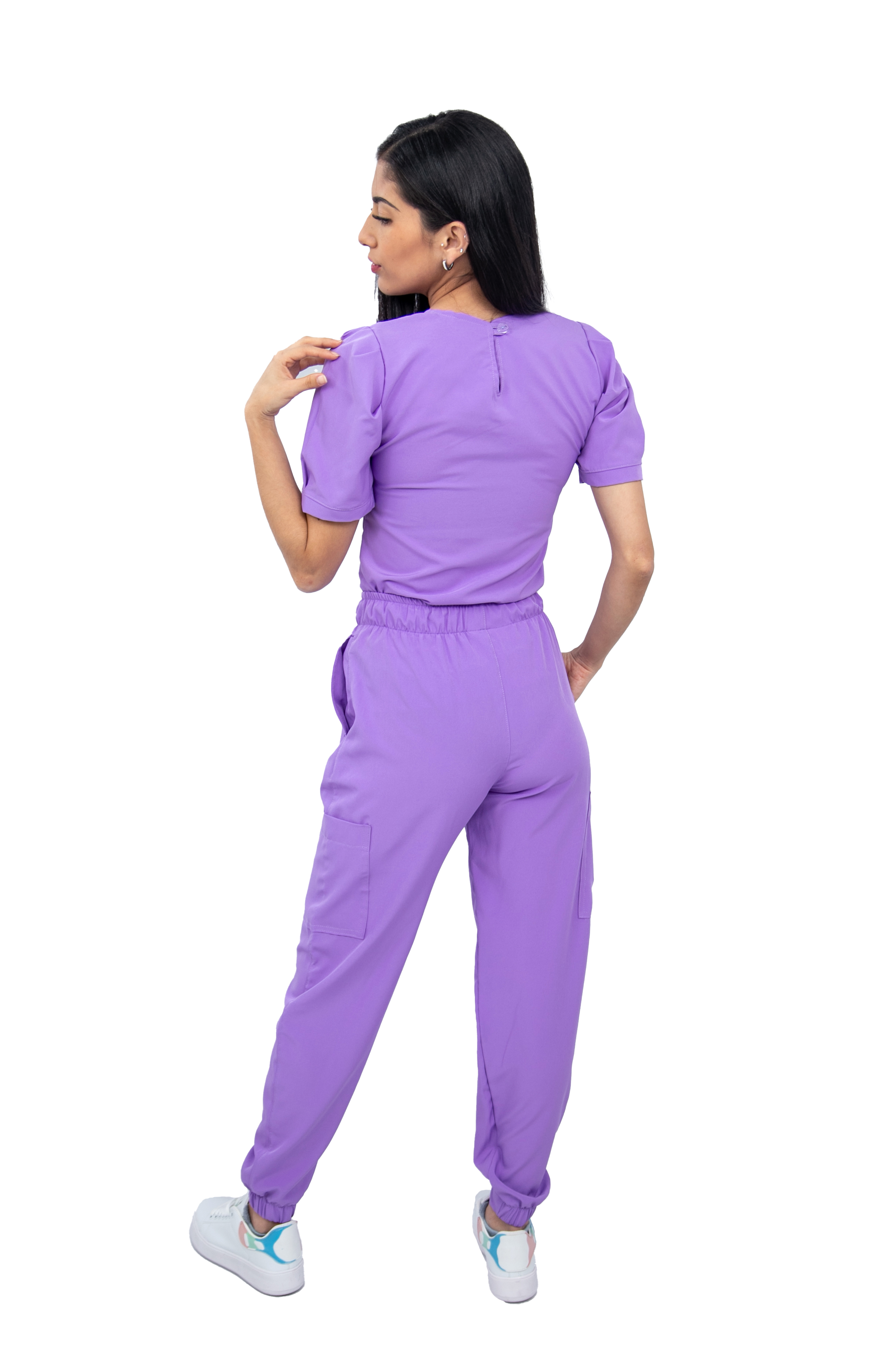 Foto 5 | Pijama Quirúrgica de Mujer Stretch Antifluido Scrub Eliz Lila