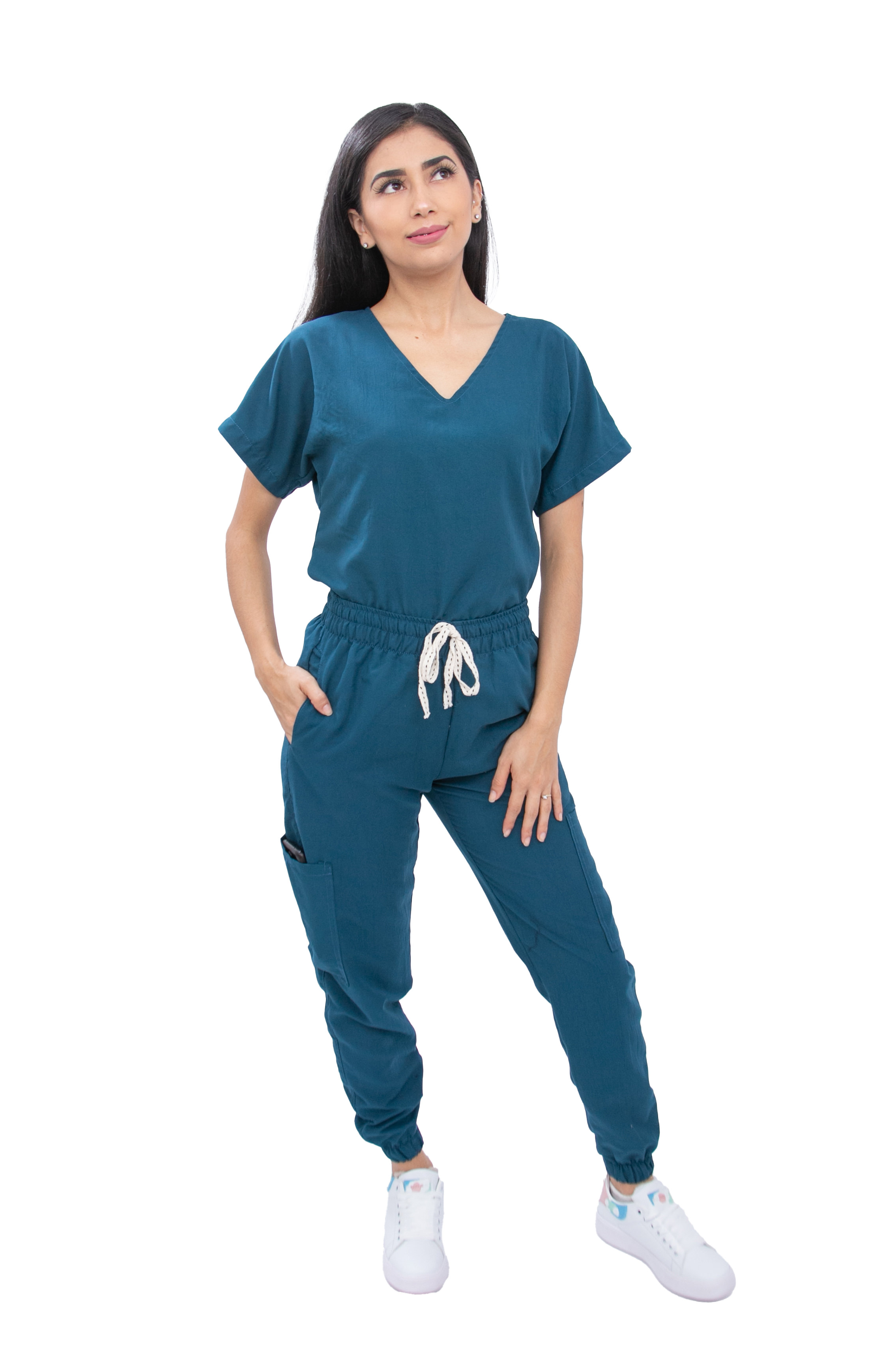 Pijama Quirúrgica Jogger Azul para Mujer