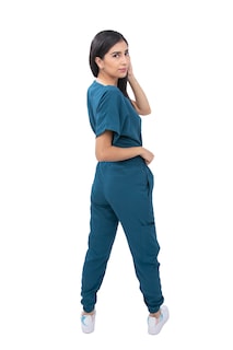 Foto 5 | Pijama Quirúrgica Jogger Azul para Mujer