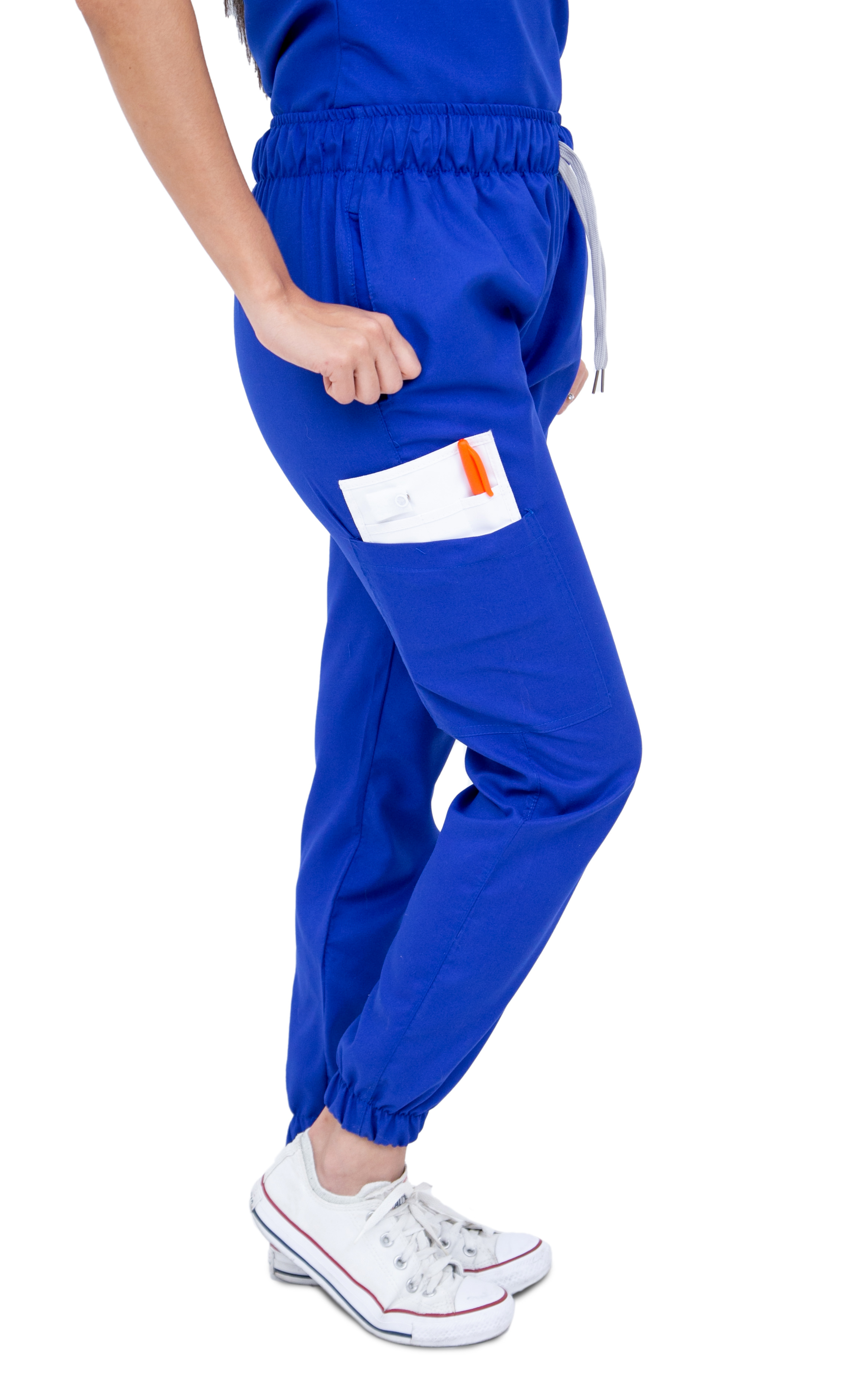 Foto 5 pulgar | Pijama Quirúrgica Jogger Antifluidos Azul para Dama