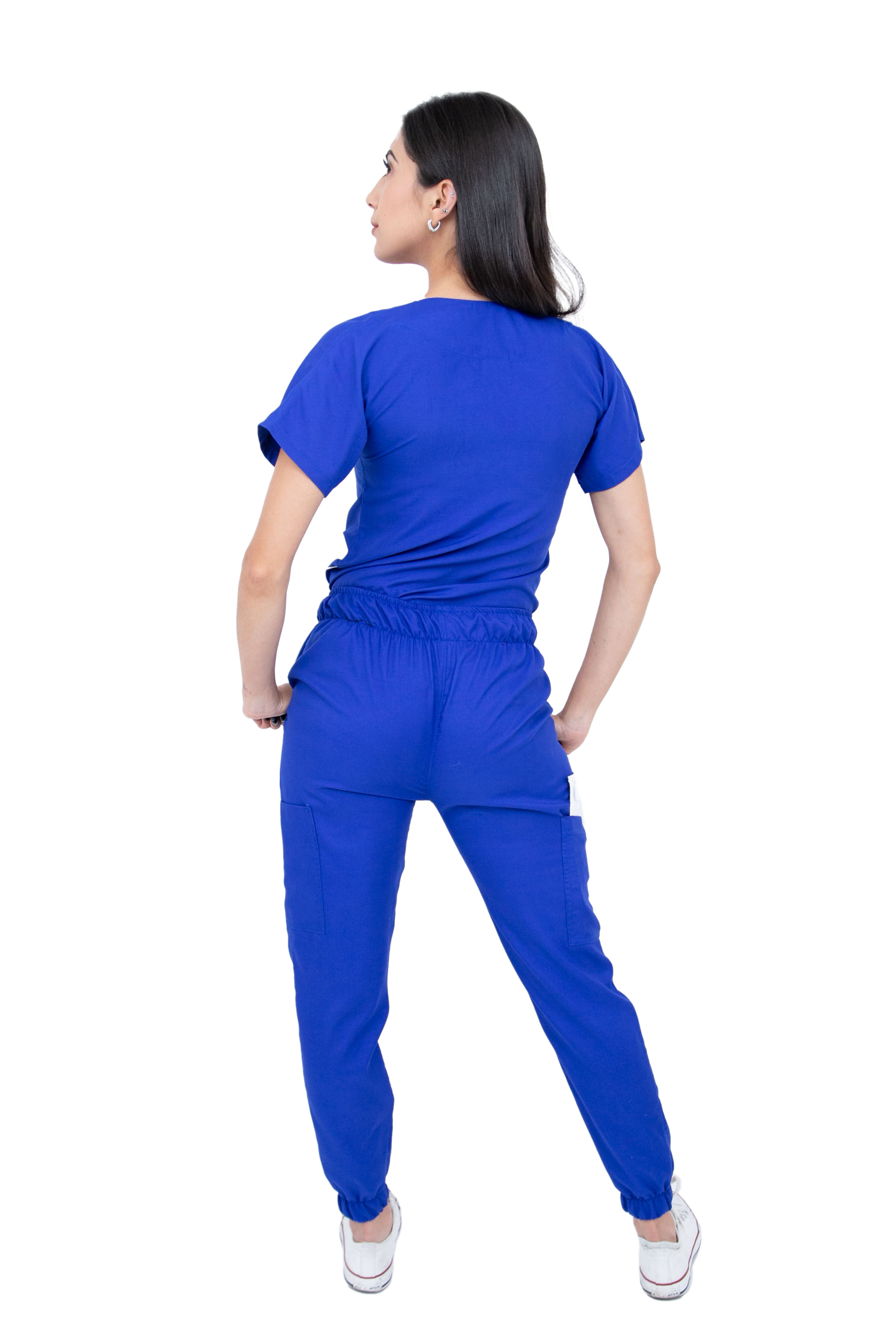 Foto 6 pulgar | Pijama Quirúrgica Jogger Antifluidos Azul para Dama