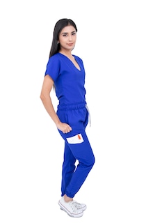 Foto 3 | Pijama Quirúrgica Jogger Antifluidos Azul para Dama