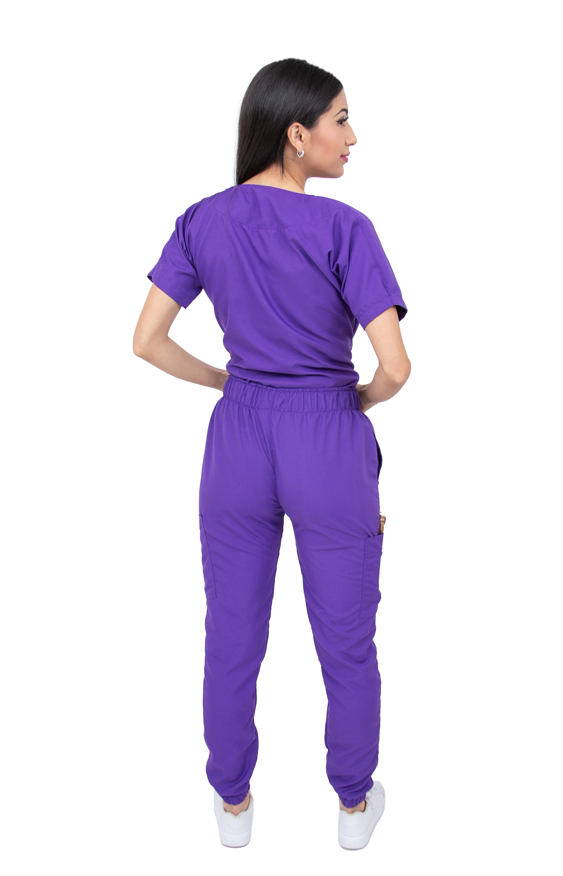 Foto 6 pulgar | Pijama Quirúrgica Jogger Antifluidos Mvsb Kolorum Morado para Mujer