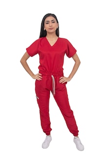 Foto 1 | Pijama Quirúrgica Jogger Antifluidos Roja para Dama