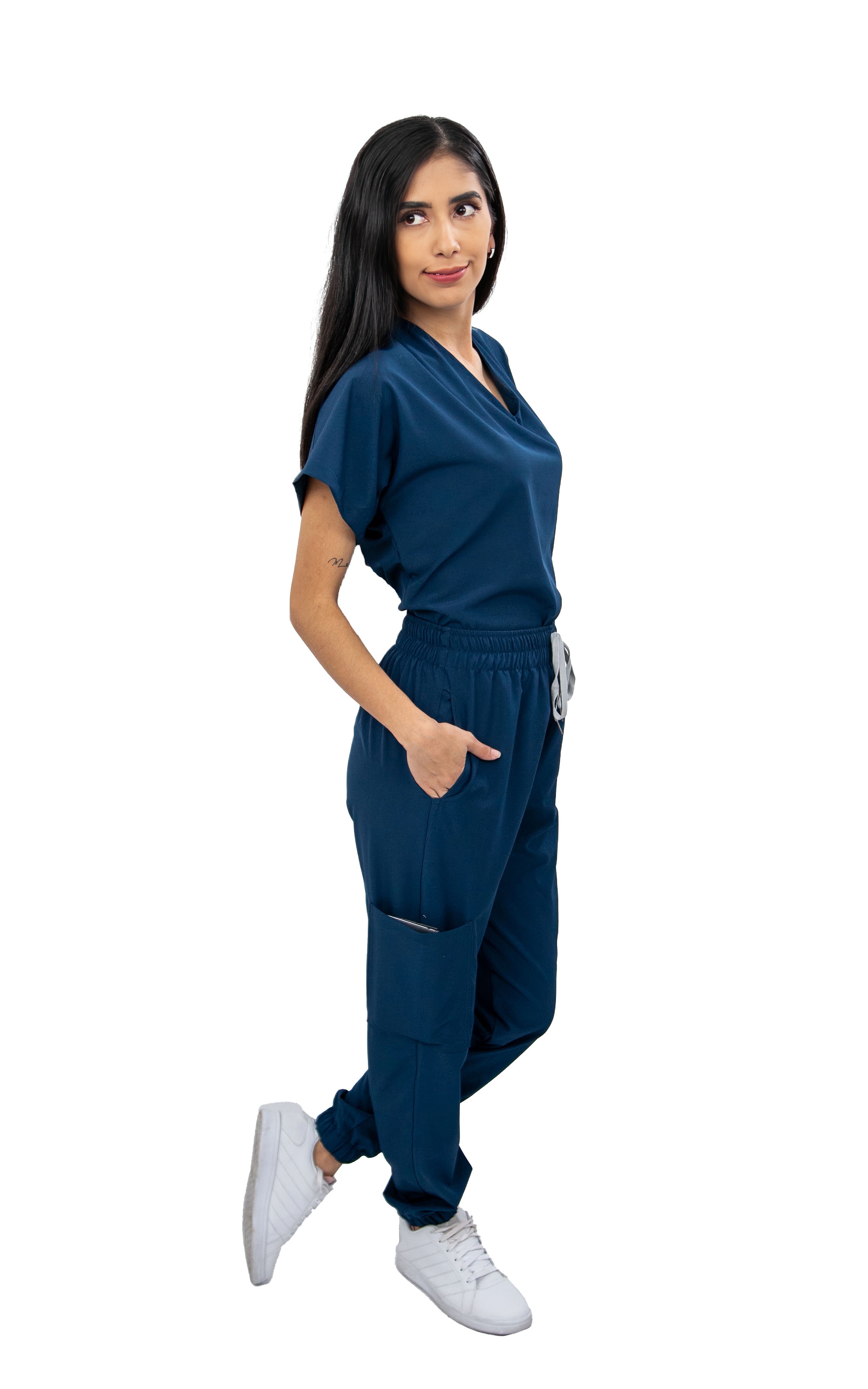 Foto 4 pulgar | Pijama Quirúrgica Jogger Antifluidos Mvsb Kolorum Azul Marino para Dama