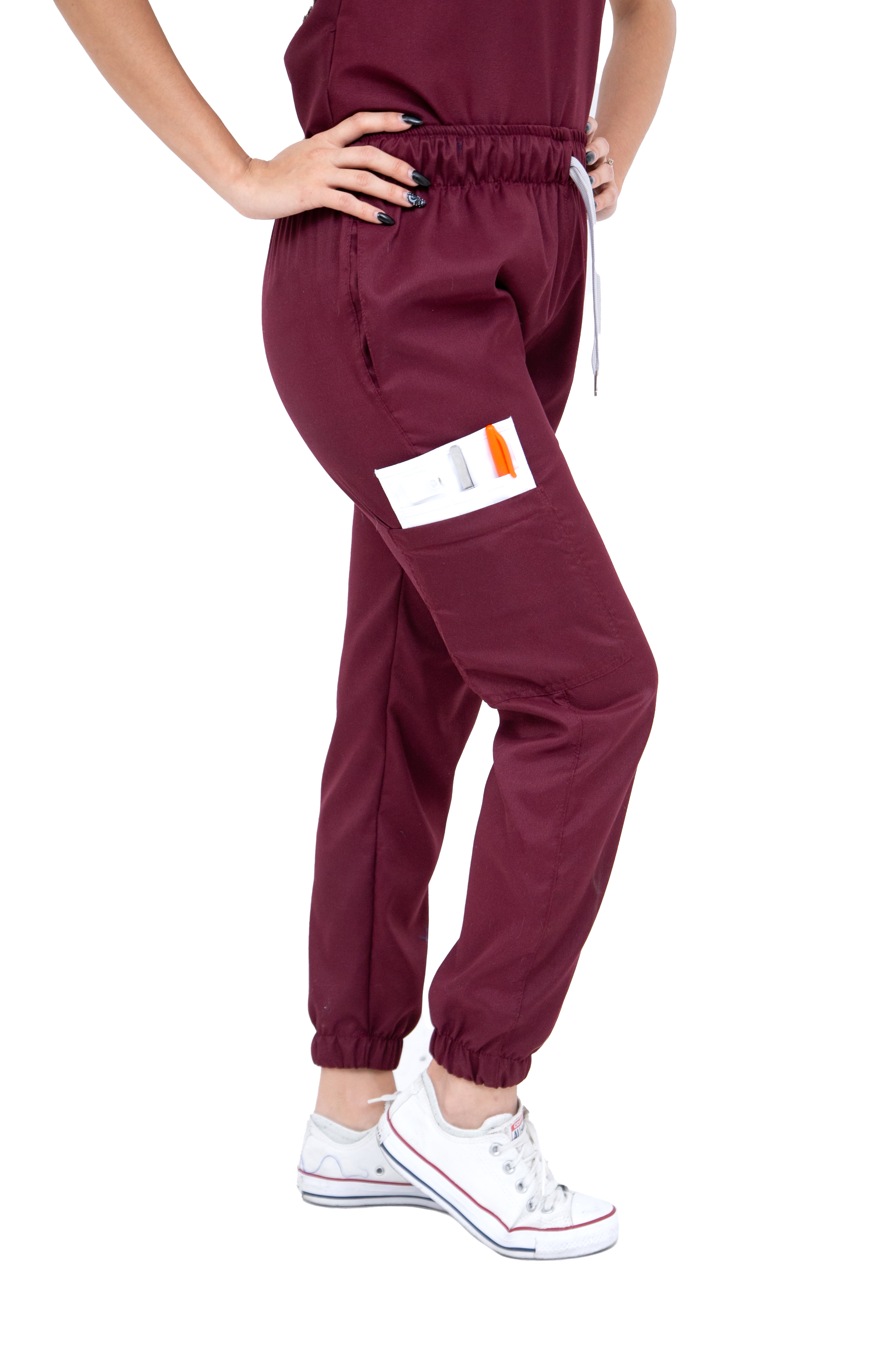 Foto 5 pulgar | Pijama Quirúrgica Jogger Antifluidos Mvsb Kolorum Vino para Dama