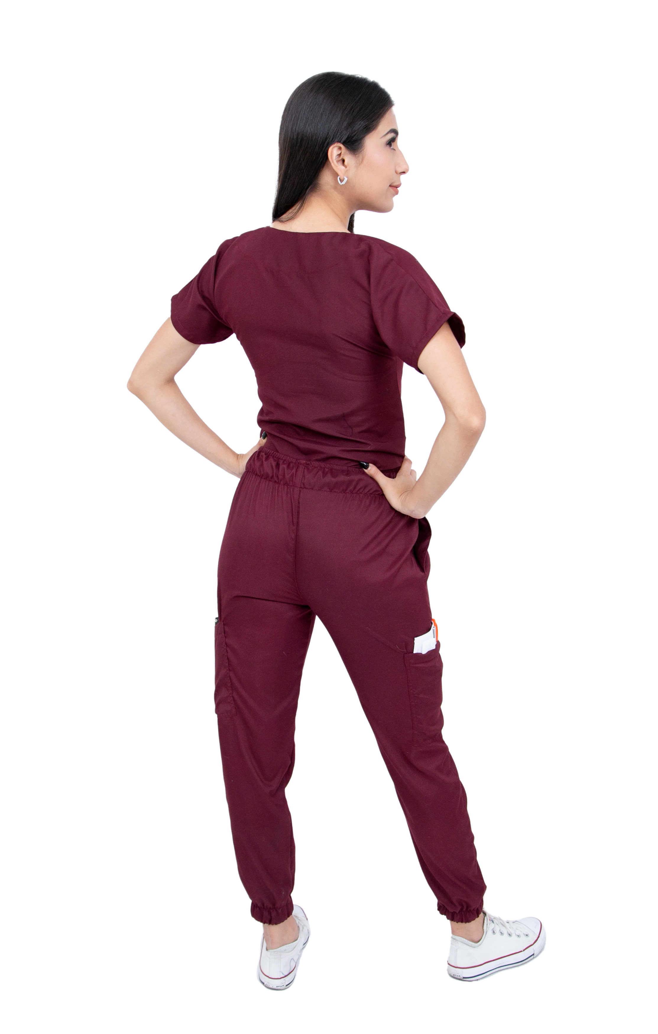 Foto 6 pulgar | Pijama Quirúrgica Jogger Antifluidos Mvsb Kolorum Vino para Dama
