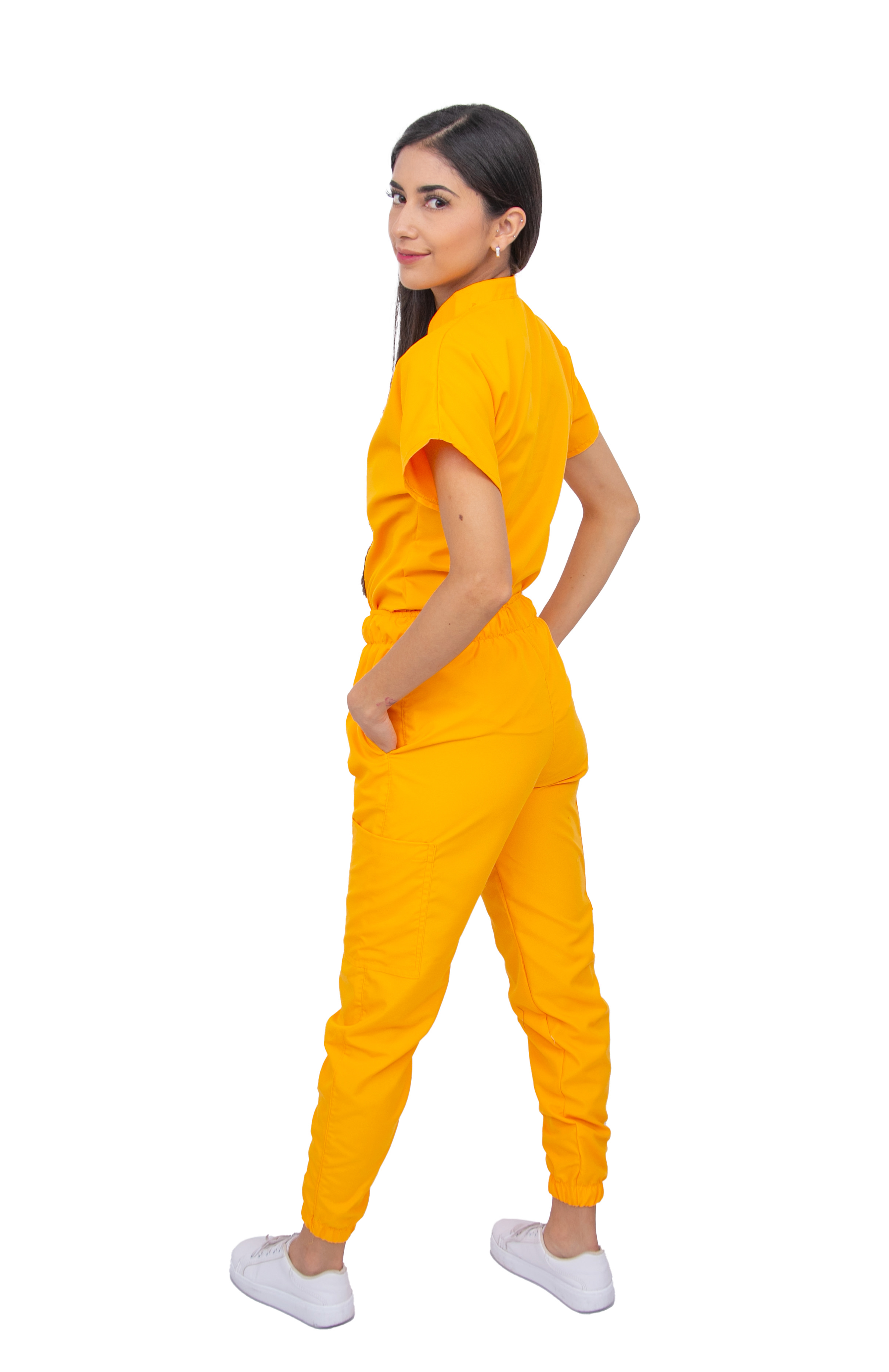 Foto 6 pulgar | Pijama Quirúrgica Dama Jogger Antifluido Stretch Kolorum color Amarillo