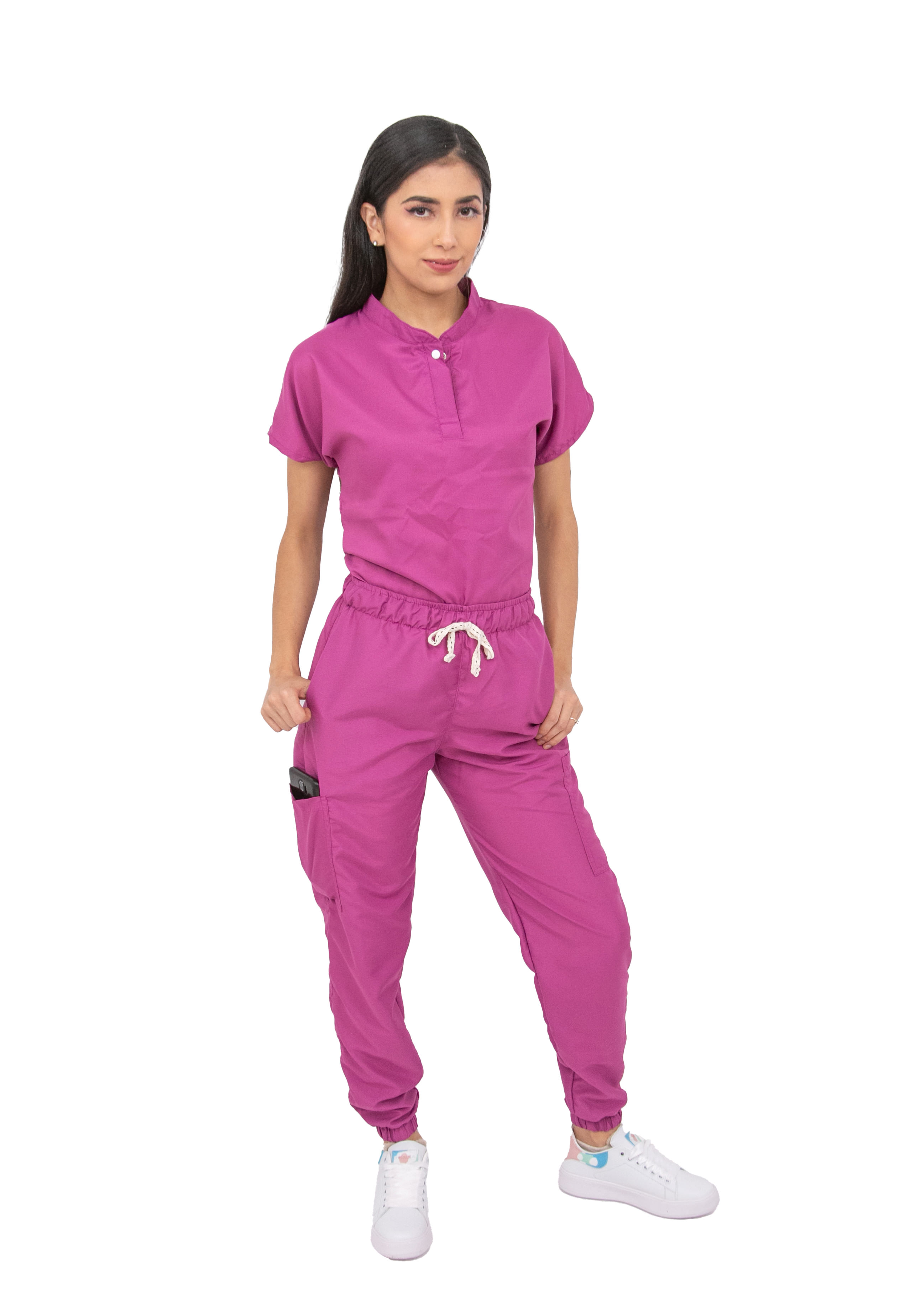Foto 1 | Pijama Quirúrgica Antifluido Rosa para Mujer
