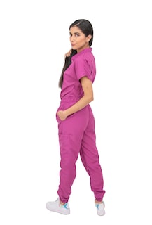 Foto 5 | Pijama Quirúrgica Antifluido Rosa para Mujer