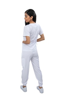 Foto 5 | Pijama Quirúrgica Jogger Stretch Antifluido Gretel Blanca para Mujer