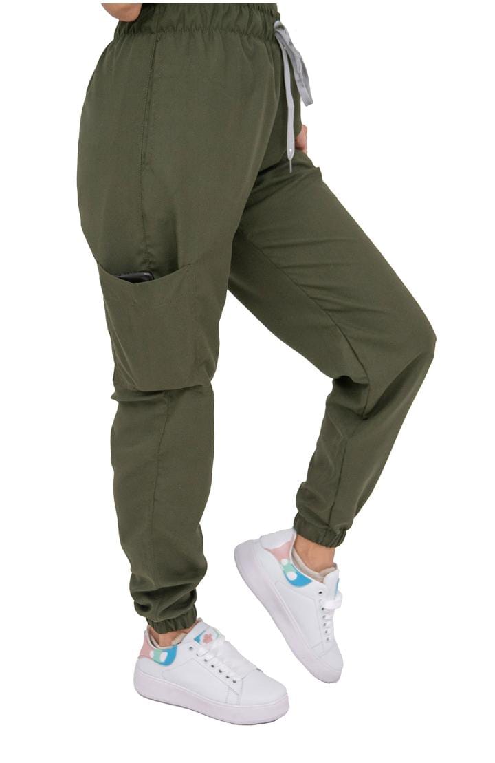 Foto 4 | Pijama Quirúrgica Antifluido Verde Militar para Mujer