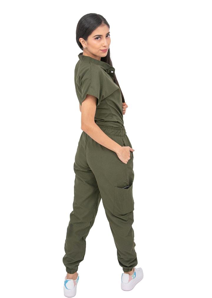 Foto 5 | Pijama Quirúrgica Antifluido Verde Militar para Mujer