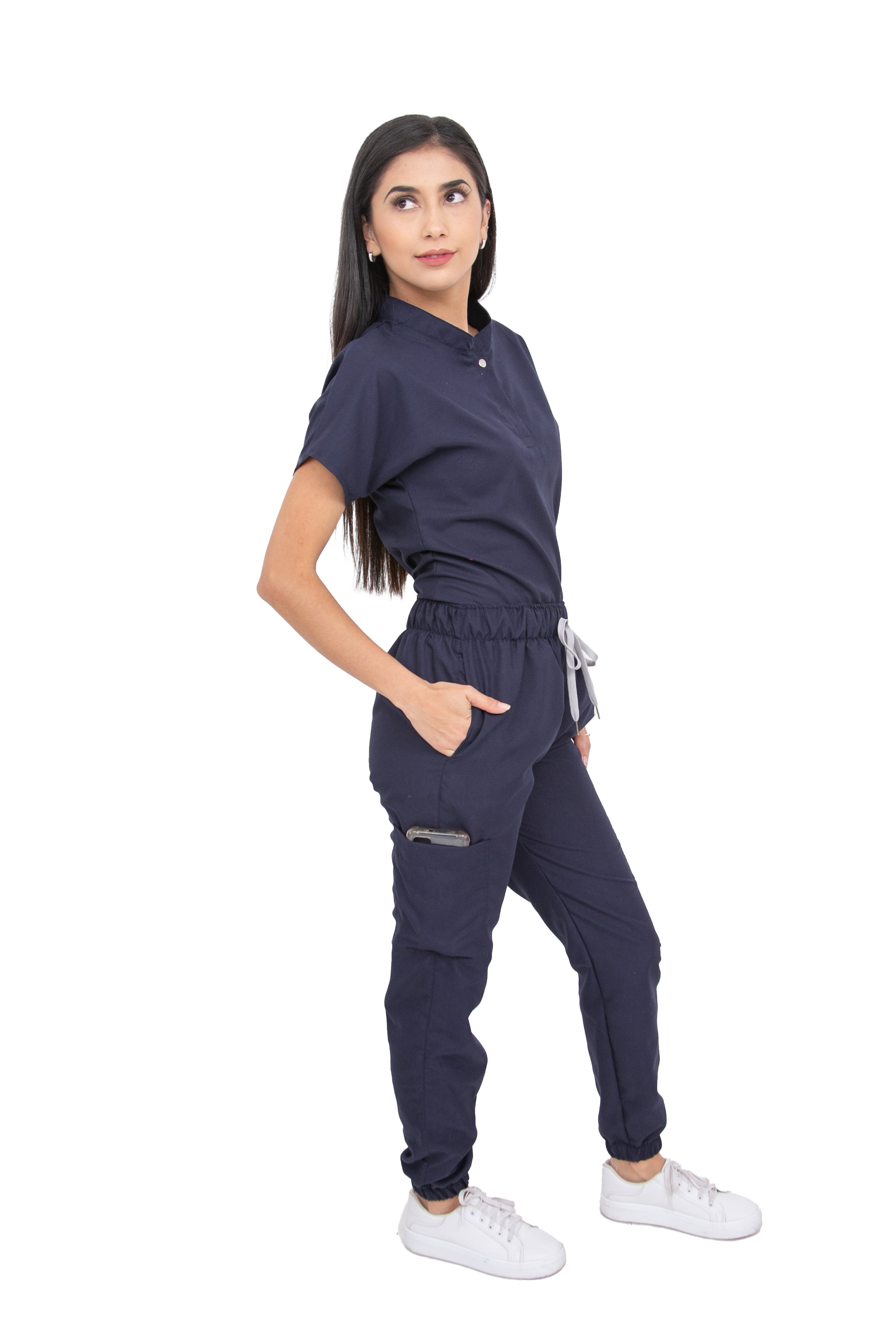Foto 4 pulgar | Pijama Quirúrgica Azul para Mujer