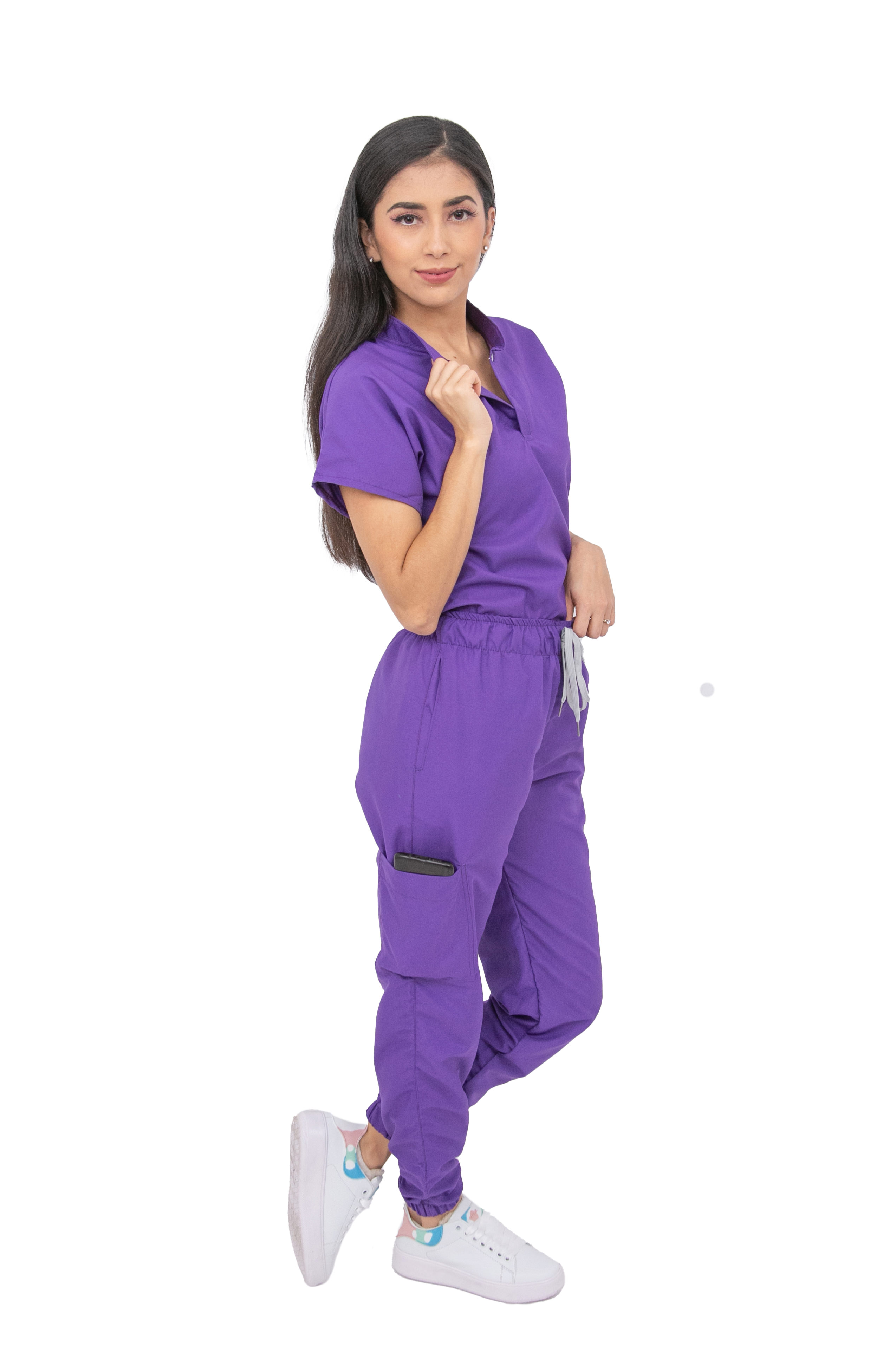 Foto 4 pulgar | Uniforme Quirúrgico Repelente Morado para Mujer