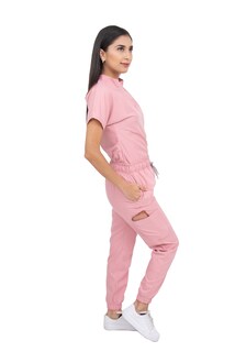 Foto 3 | Pijama Quirúrgica Rosa para Mujer