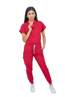 Foto 1 | Pijama Quirúrgica Roja para Mujer