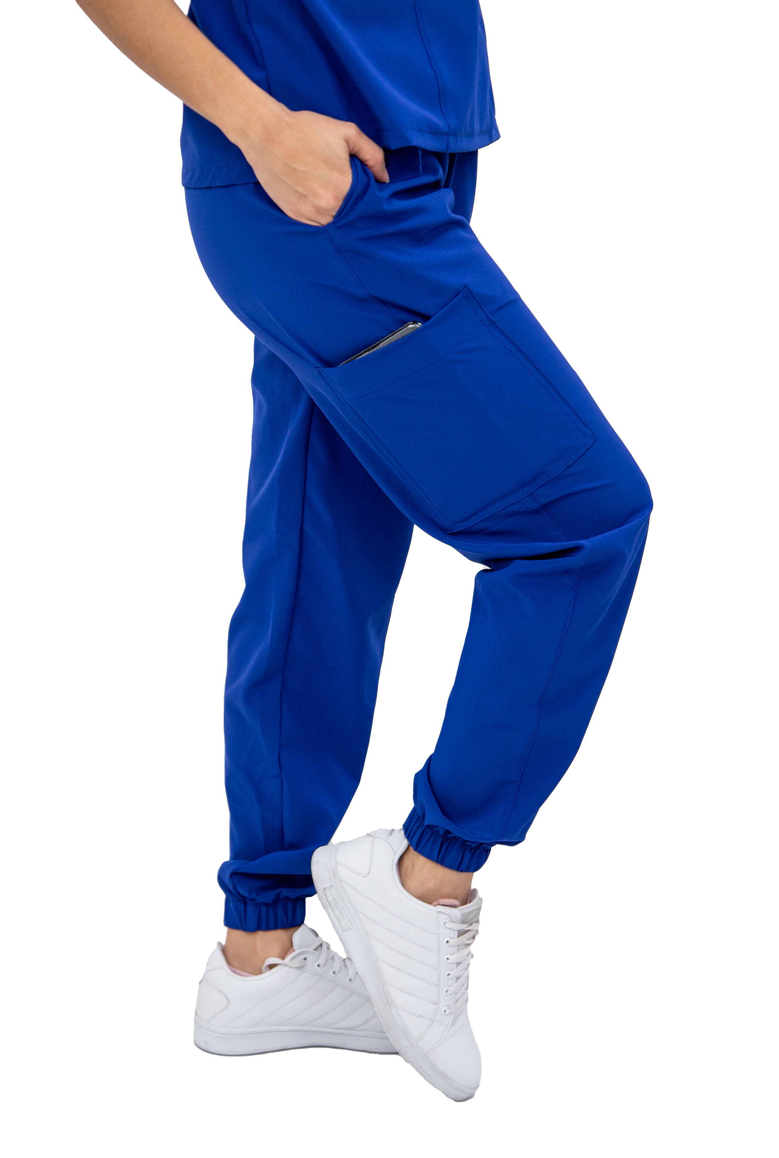 Foto 4 pulgar | Pijama Quirúrgica Jogger Stretch Antifluidos Azul para Dama