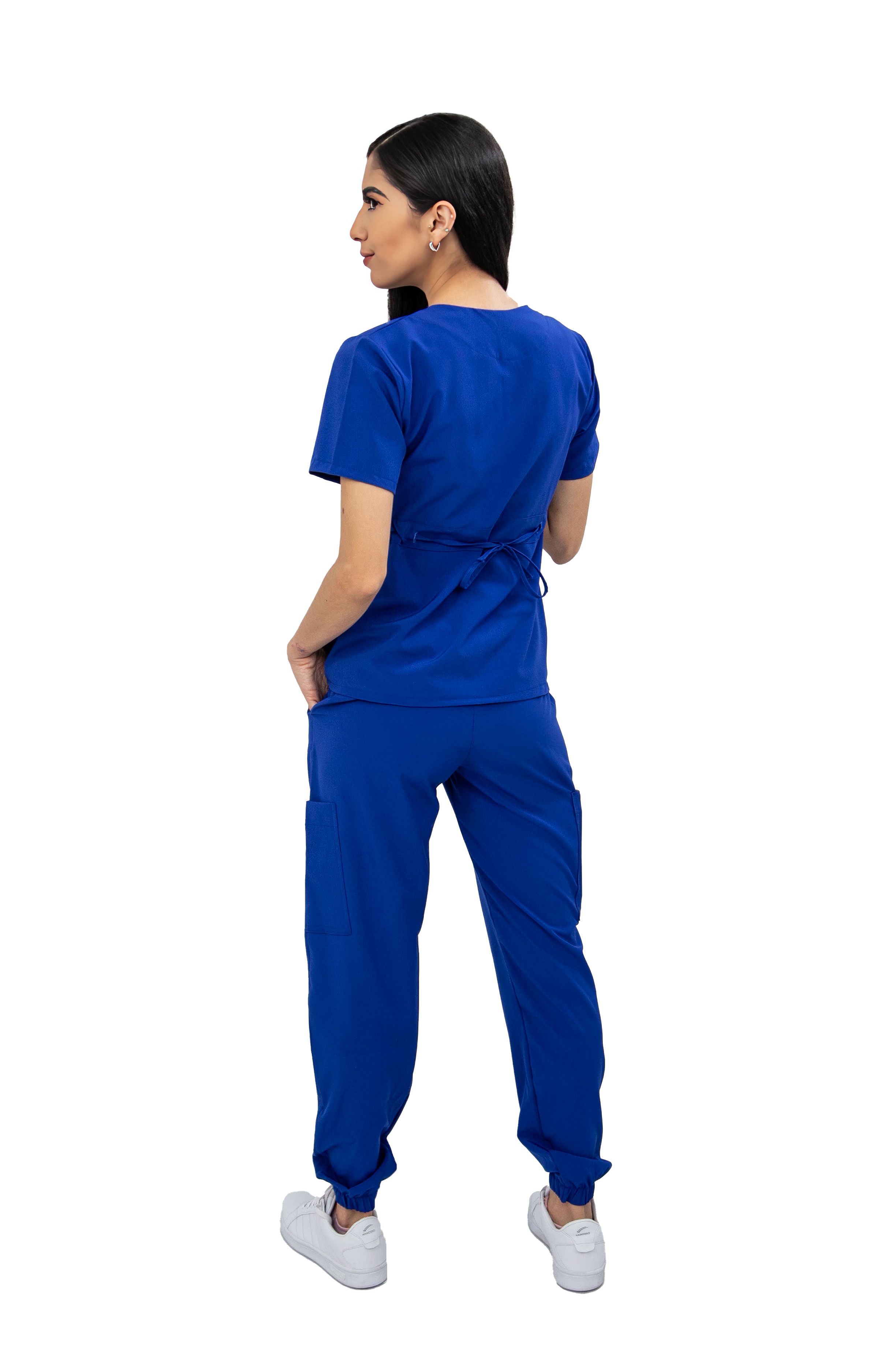 Foto 5 pulgar | Pijama Quirúrgica Jogger Stretch Antifluidos Azul para Dama