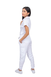 Foto 5 | Pijama Quirúrgica Jogger Antifluido Stretch Kolorum Blanca para Mujer