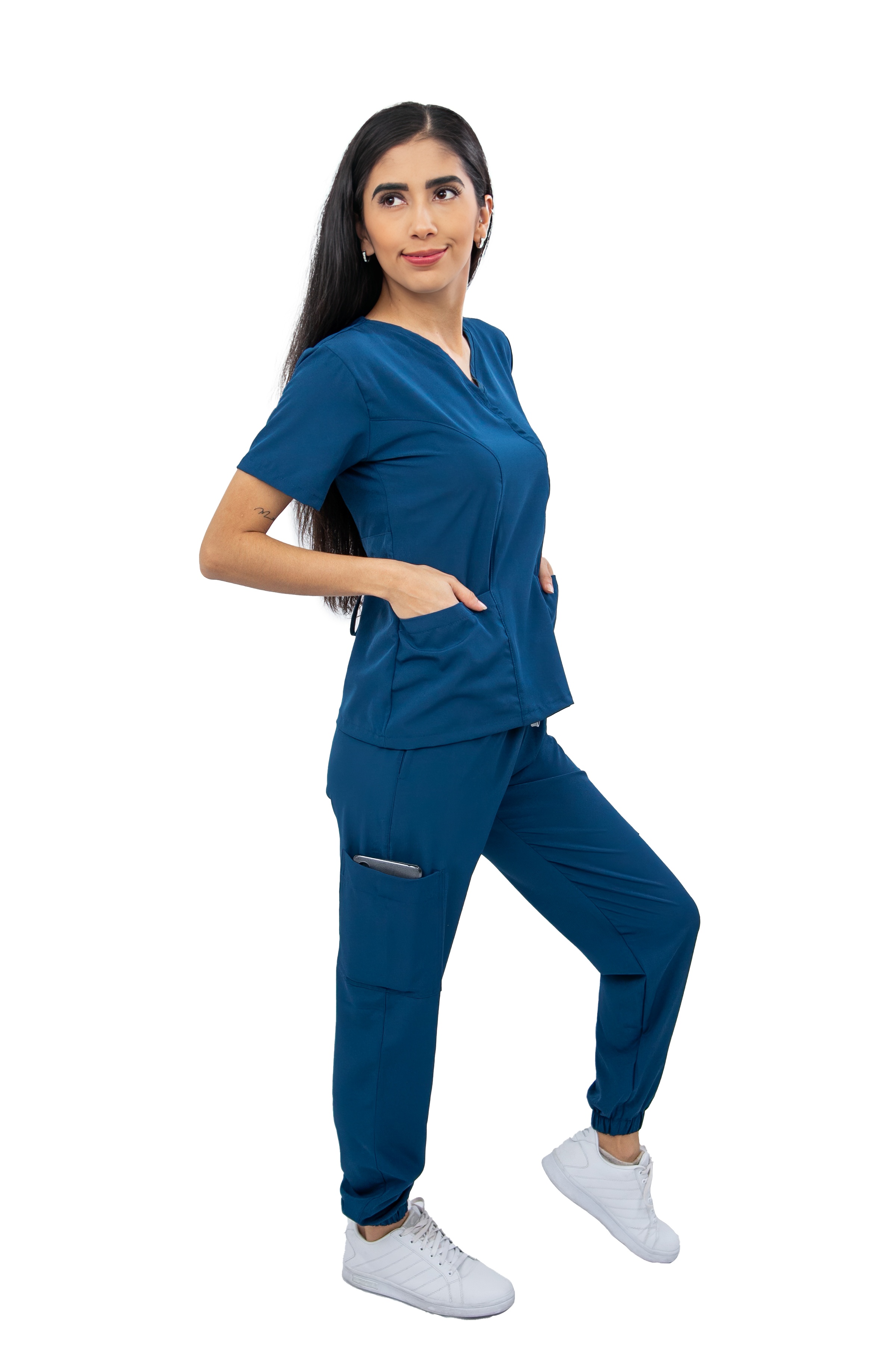 Foto 4 pulgar | Uniforme Quirúrgico Jogger Stretch Gretel Kolorum Petróleo