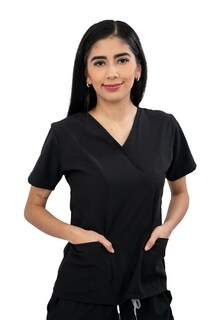 Foto 2 | Pijama Quirúrgica Antifluido Negra para Mujer