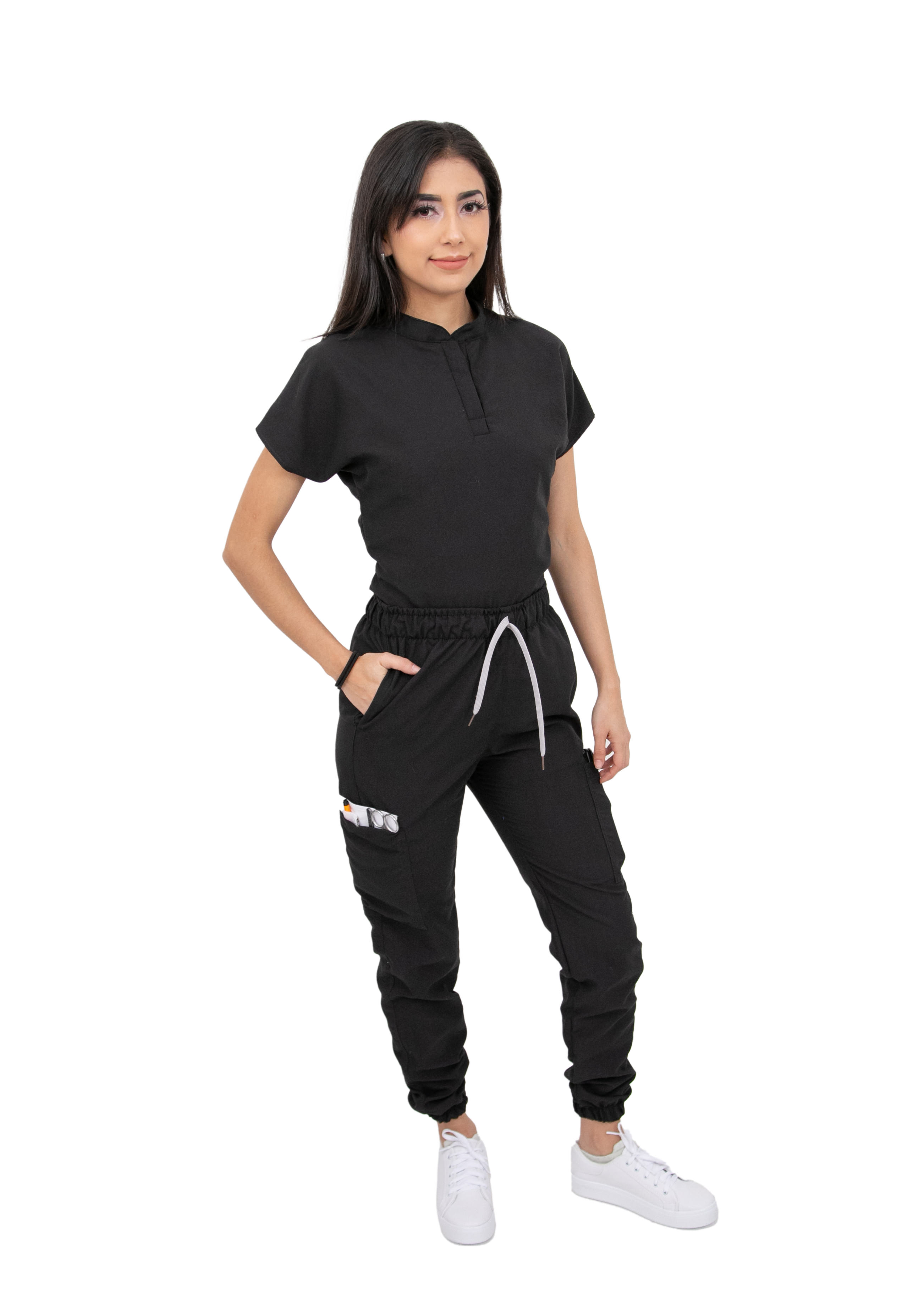 Foto 2 pulgar | Pijama Quirúrgica Jogger Antifluido Stretch Kolorum Negra para Dama