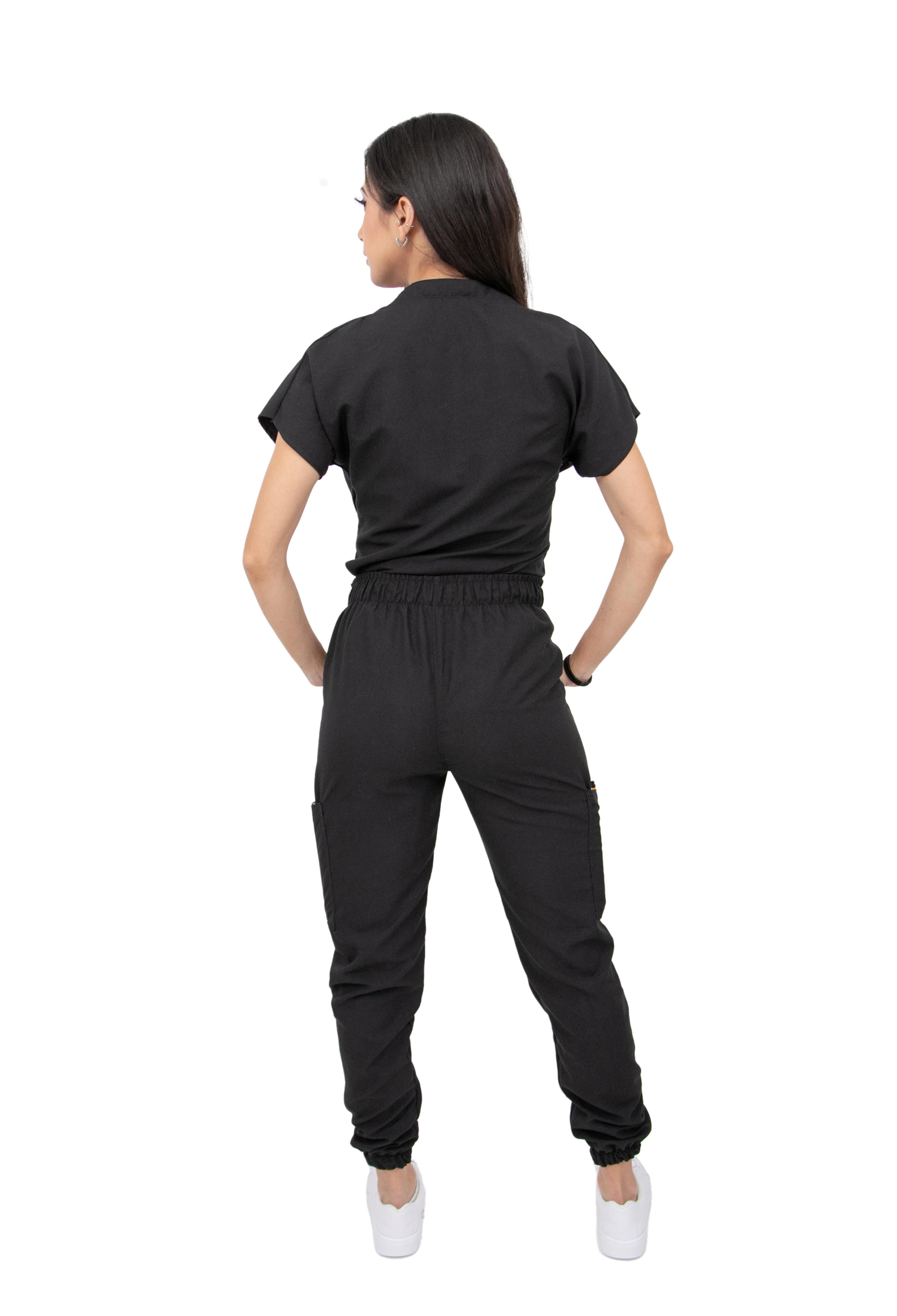 Foto 6 pulgar | Pijama Quirúrgica Jogger Antifluido Stretch Kolorum Negra para Dama