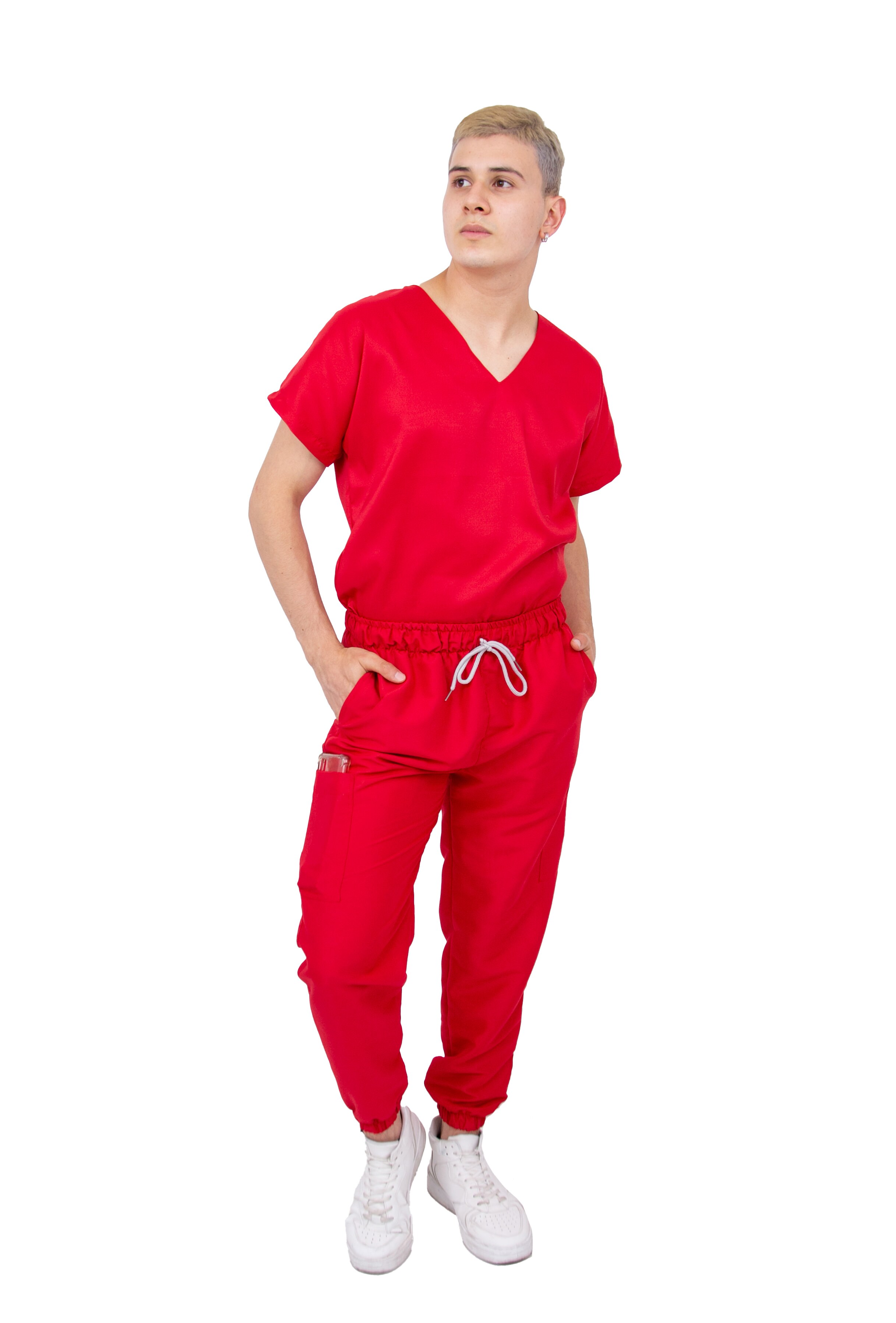Pijama Quirúrgica Jogger Antifluido Hombre Kolorum Rojo $469