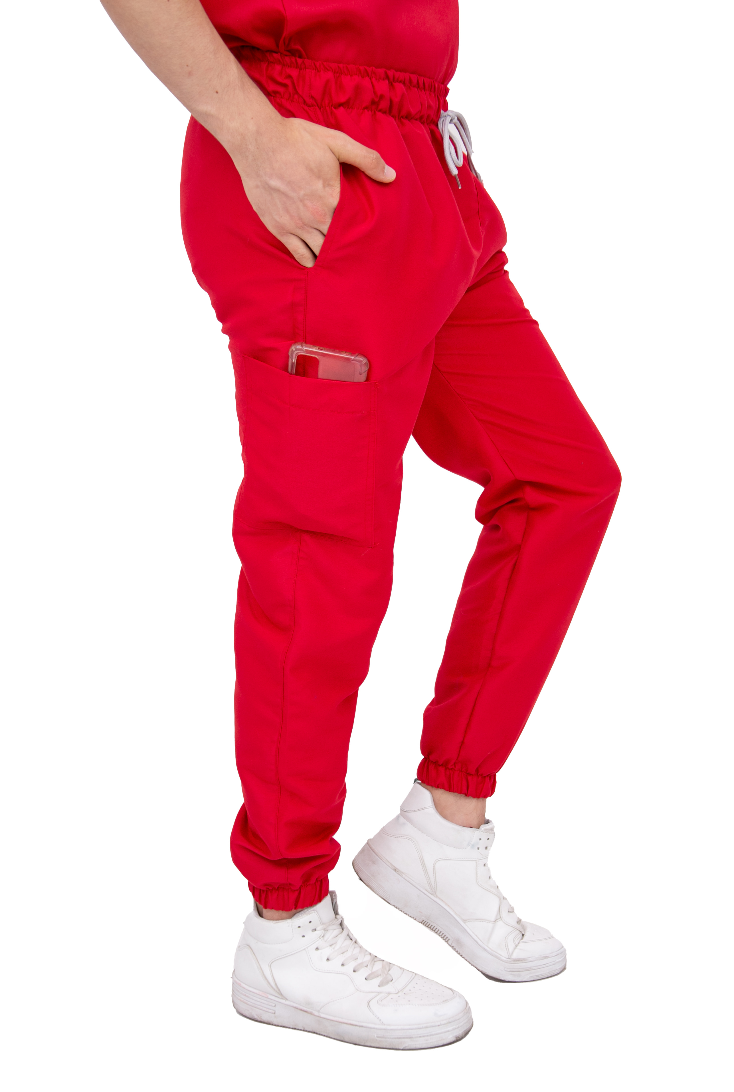 Foto 5 pulgar | Pijama Quirúrgica Jogger Antifluido Hombre Kolorum Rojo