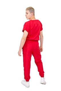 Foto 5 | Pijama Quirúrgica Jogger Antifluido Hombre Kolorum Rojo