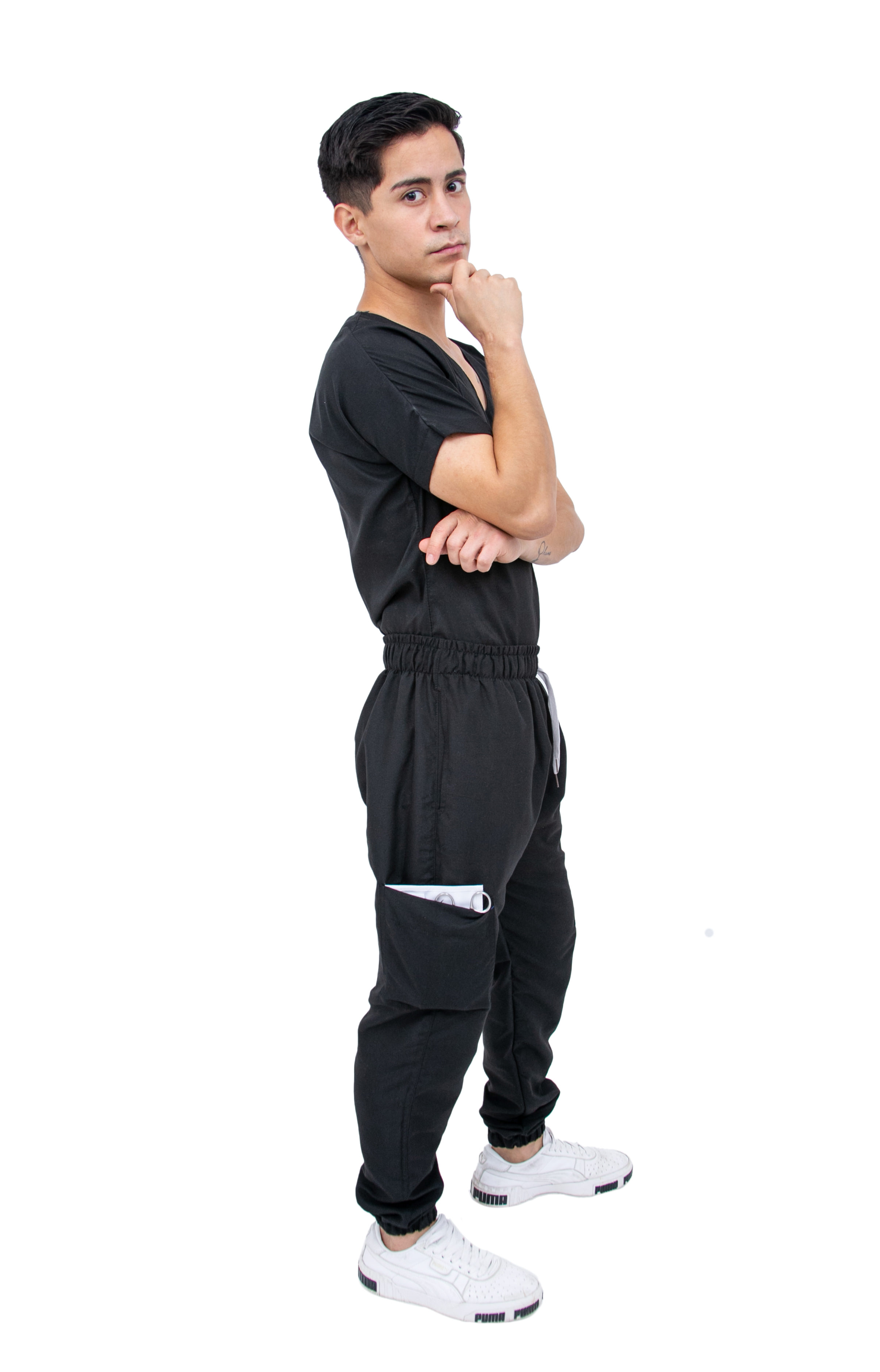 Foto 4 pulgar | Pijama Quirúrgica Jogger Antifluido Hombre Kolorum Negro
