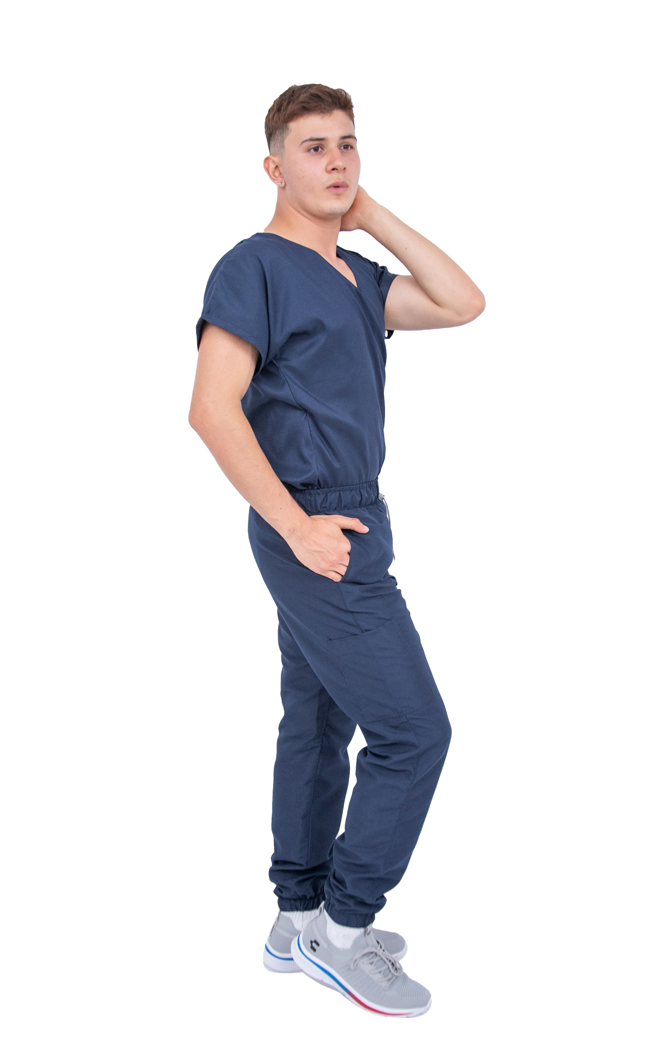 Foto 4 pulgar | Pijama Quirúrgica Jogger Antifluido Hombre Kolorum Marino
