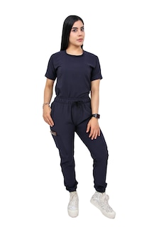 Foto 1 | Uniforme Quirúrgico Stretch Antifluidos Azul Marino para Mujer