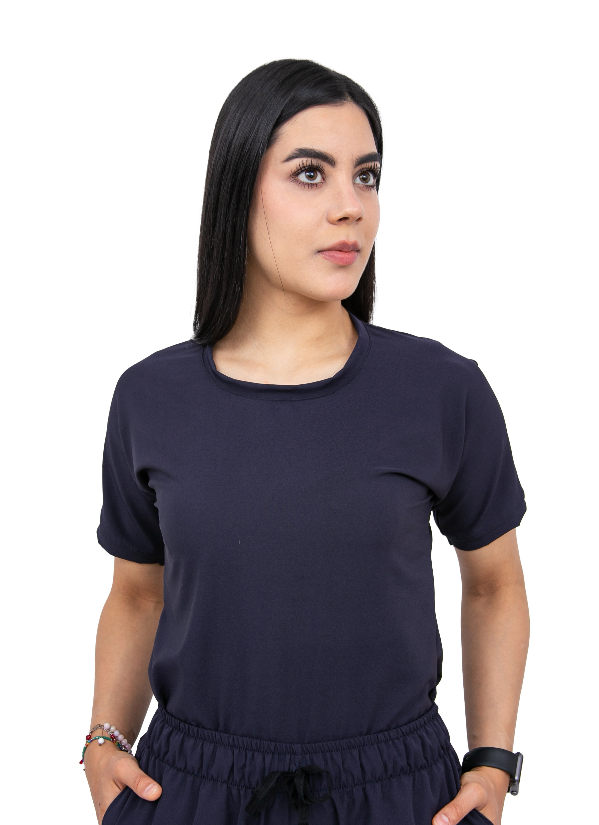 Foto 3 pulgar | Uniforme Quirúrgico Stretch Antifluidos Azul Marino para Mujer