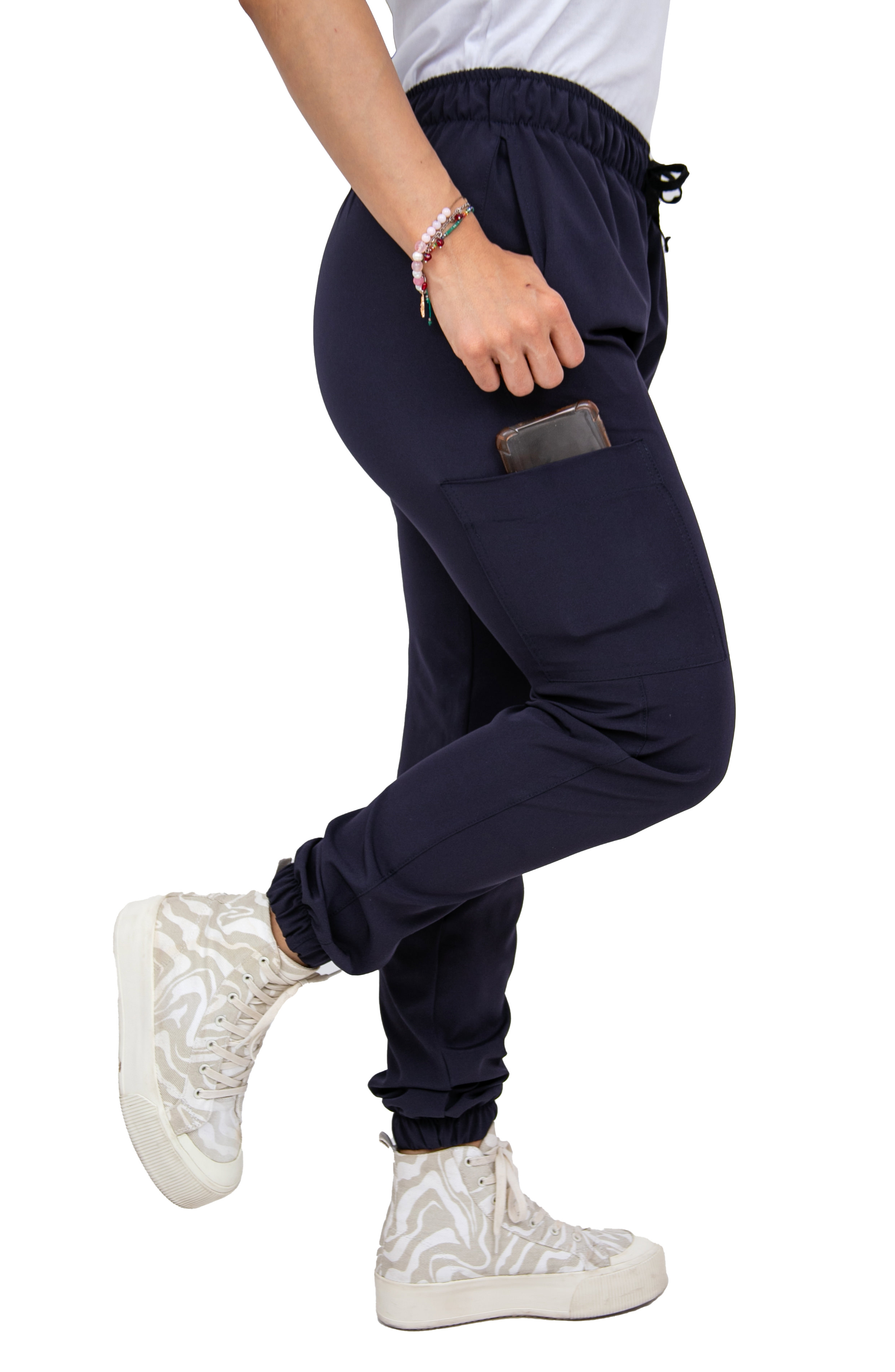 Foto 4 pulgar | Uniforme Quirúrgico Stretch Antifluidos Azul Marino para Mujer