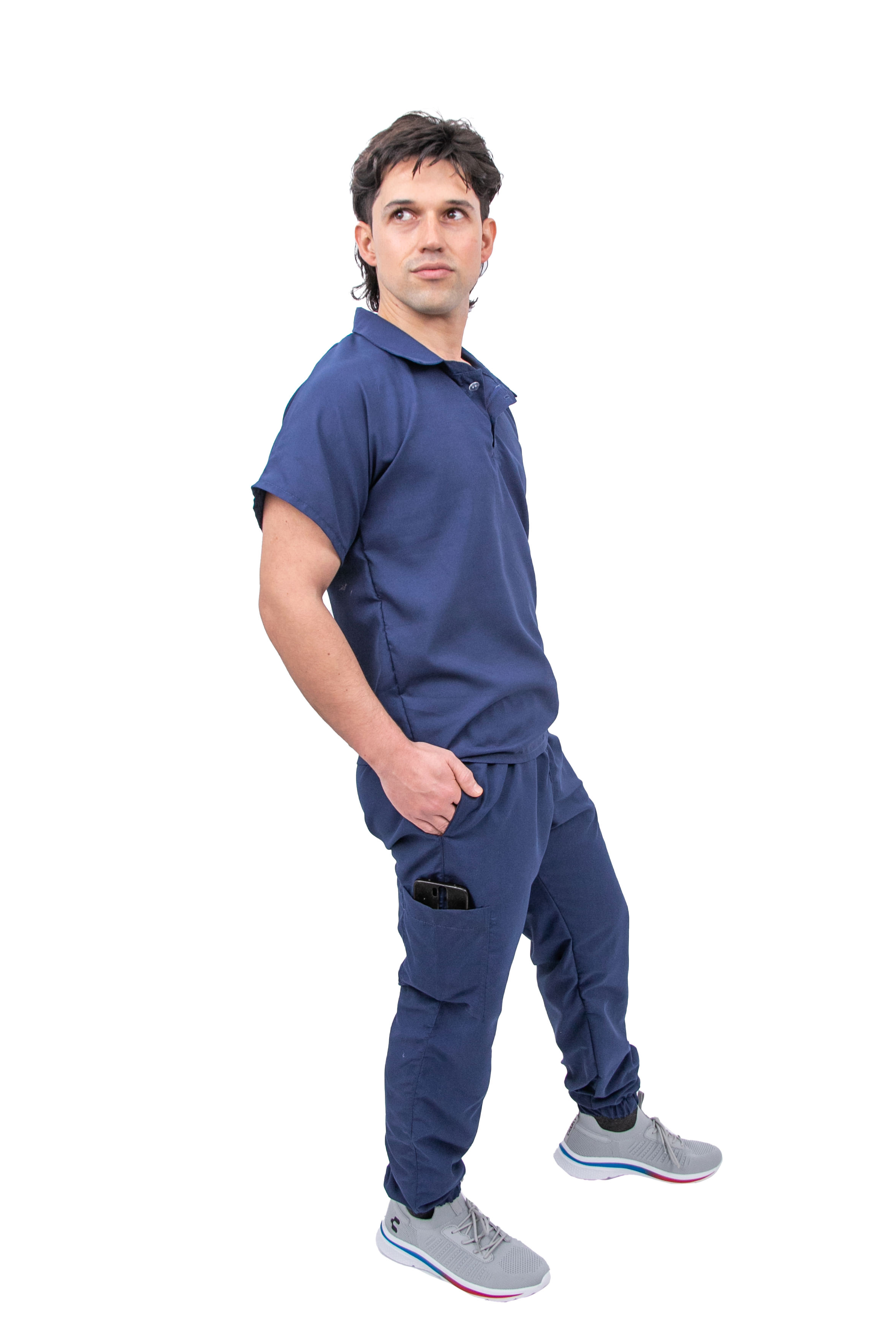 Foto 4 pulgar | Pijama Quirúrgica Jogger Azul para Hombre