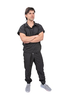 Foto 1 | Pijama Quirúrgica Jogger Negra para Hombre
