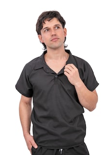 Foto 2 | Pijama Quirúrgica Jogger Negra para Hombre