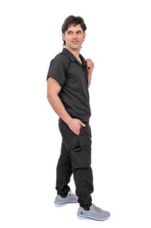 Foto 3 | Pijama Quirúrgica Jogger Negra para Hombre