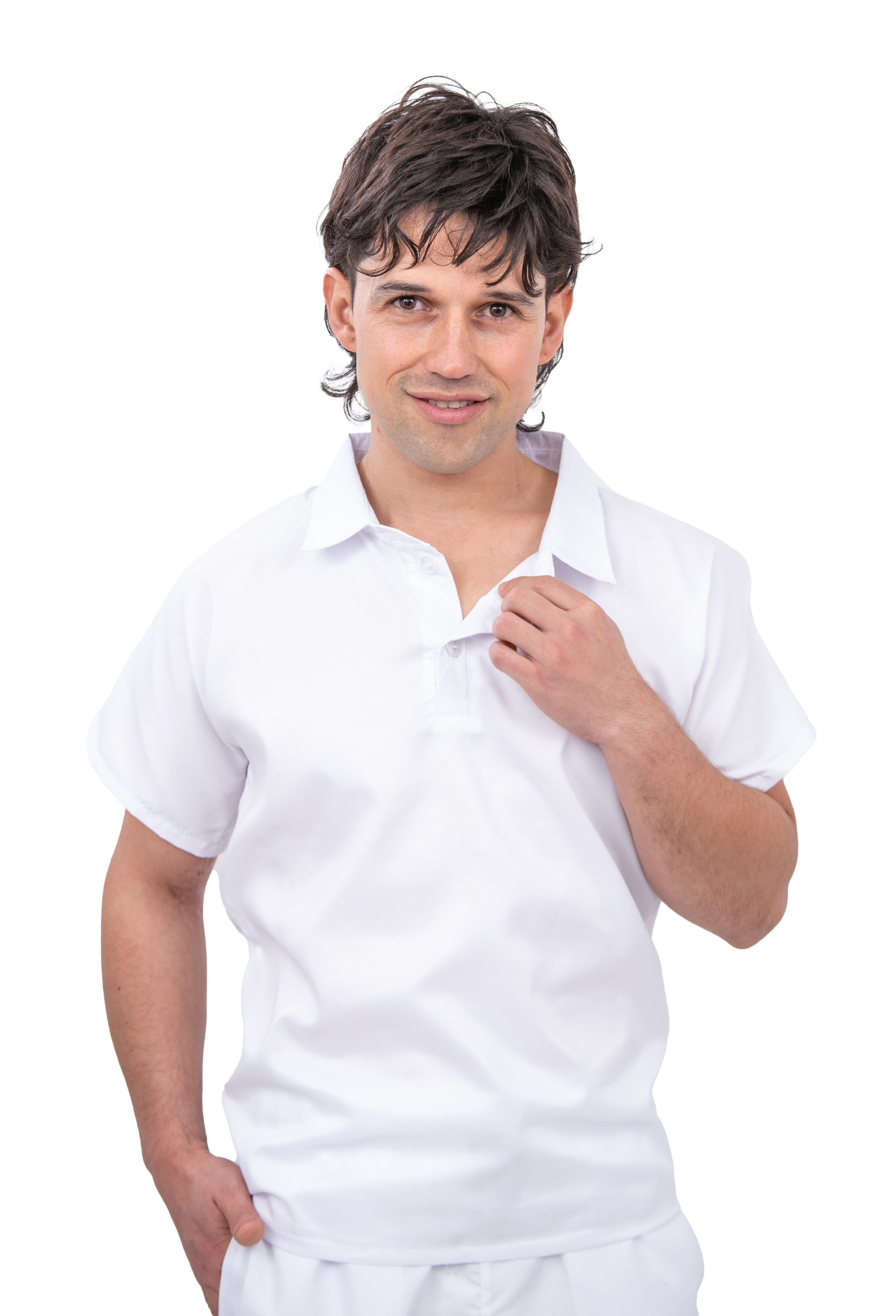 Foto 3 pulgar | Pijama Quirúrgica Jogger Blanca para Hombre