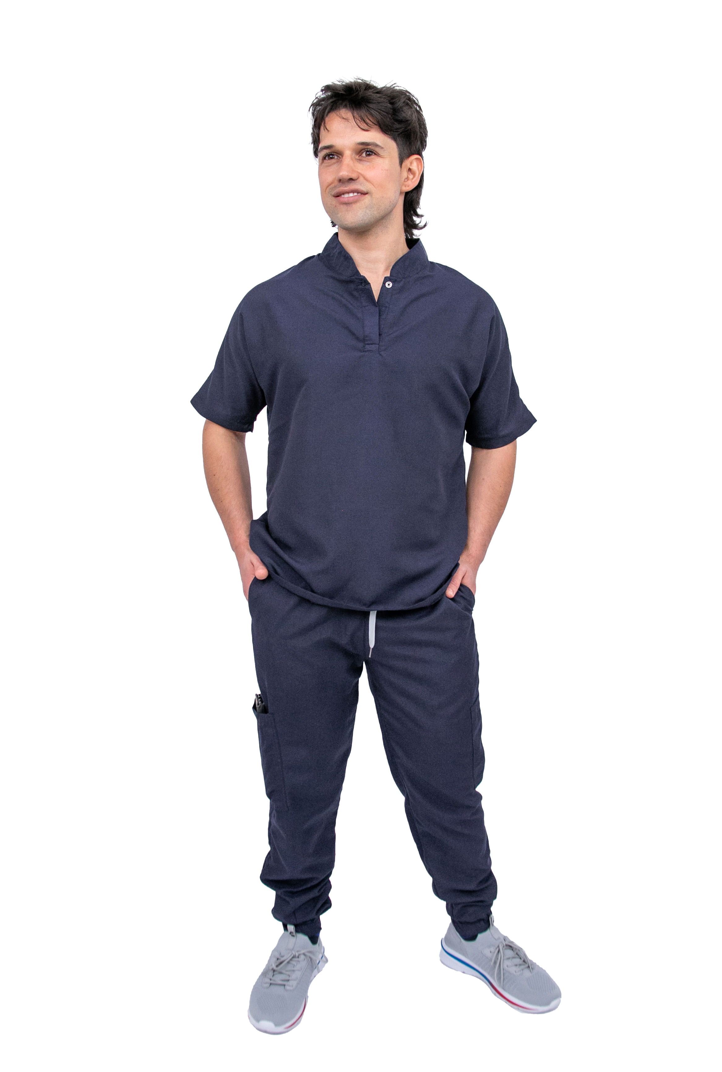Foto 2 pulgar | Pijama Quirúrgica Jogger Azul Marino para Hombre