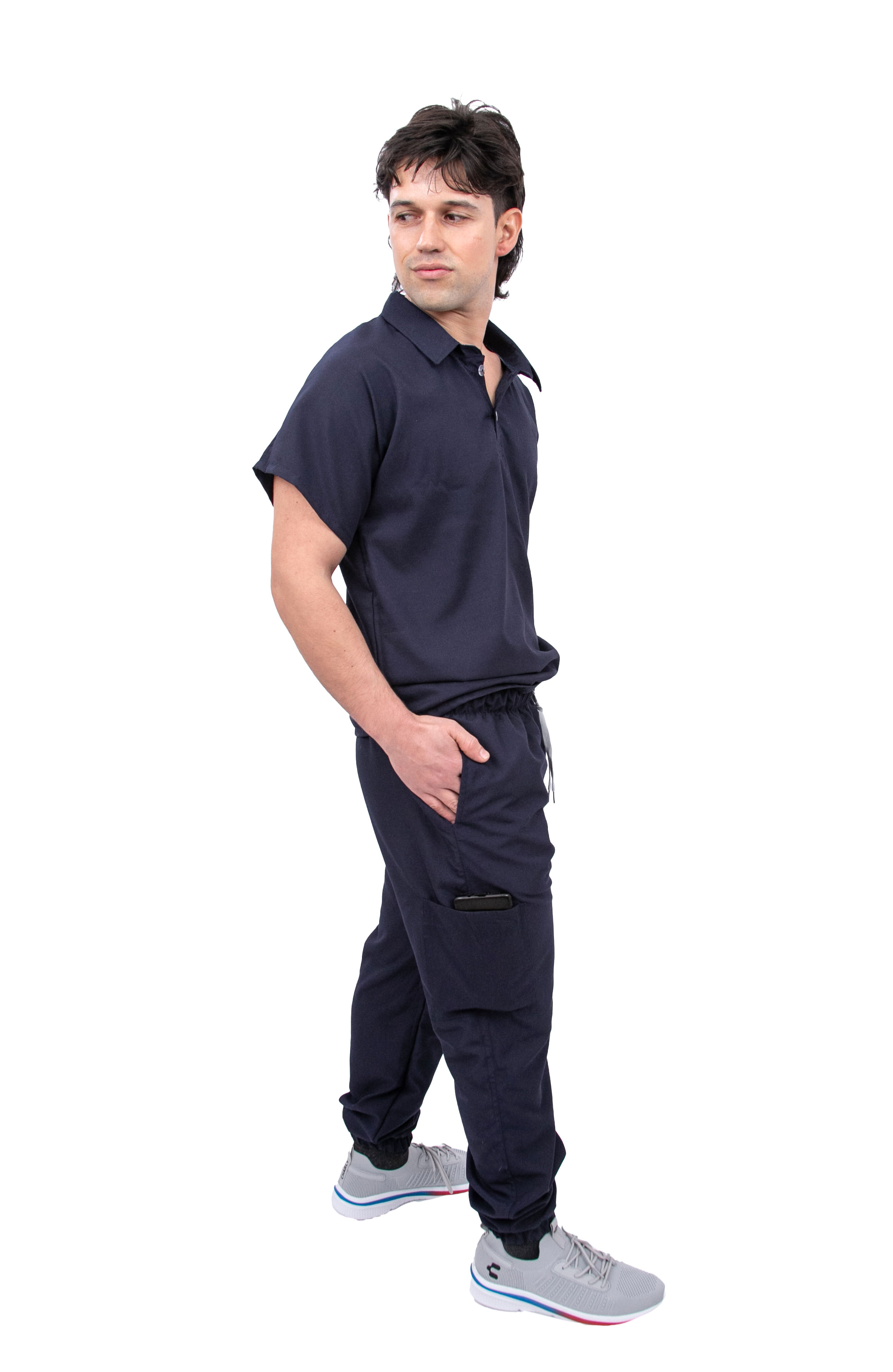 Foto 4 pulgar | Pijama Quirúrgica Jogger Azul Marino para Hombre